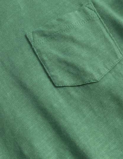 T-shirt délavé à manches longues-Vert romarin-3