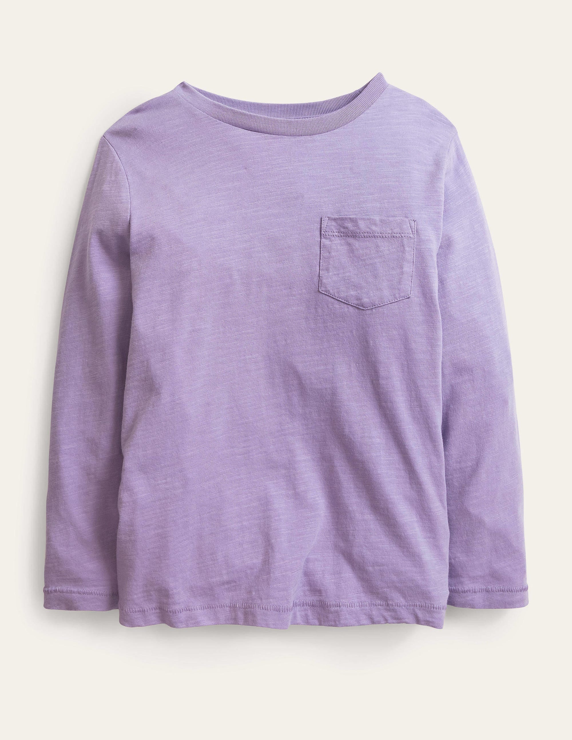 T-shirt délavé à manches longues-Violet lavande brumeux - Image 1