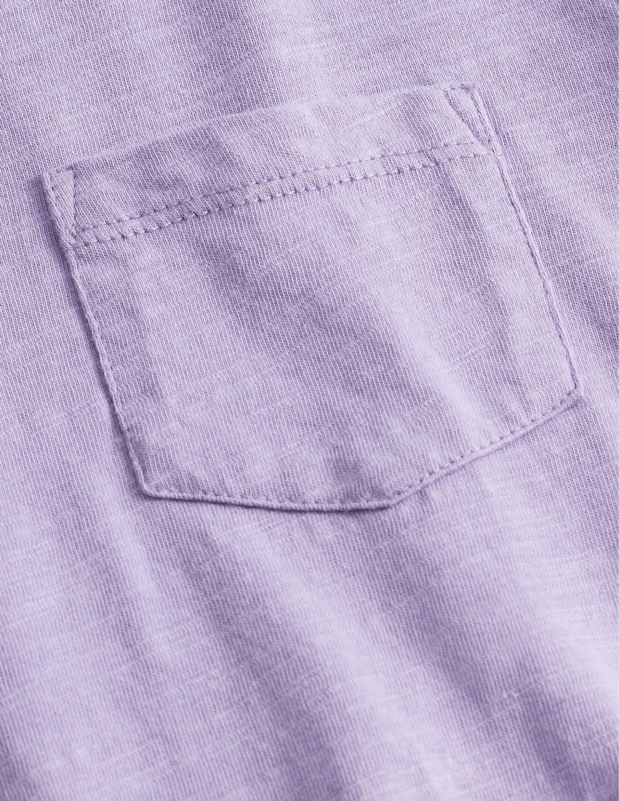 T-shirt délavé à manches longues-Violet lavande brumeux - Image 3