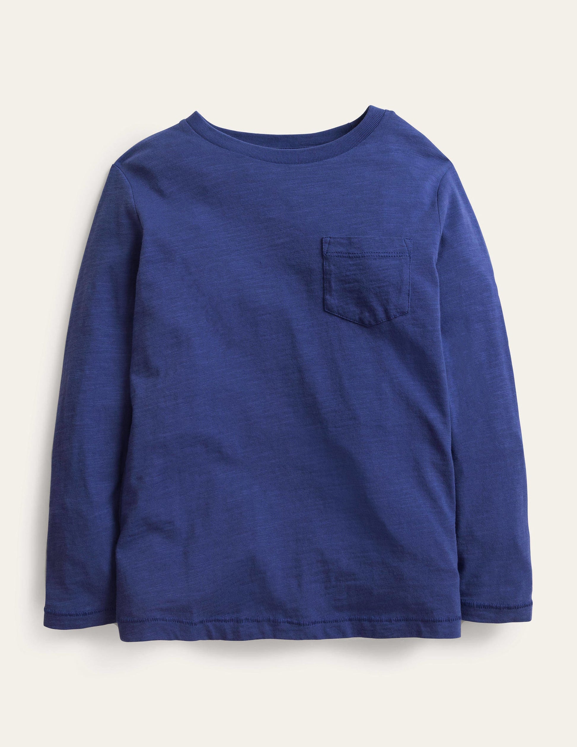 Langärmliges T-Shirt in gewaschener Optik-Segelblau-1