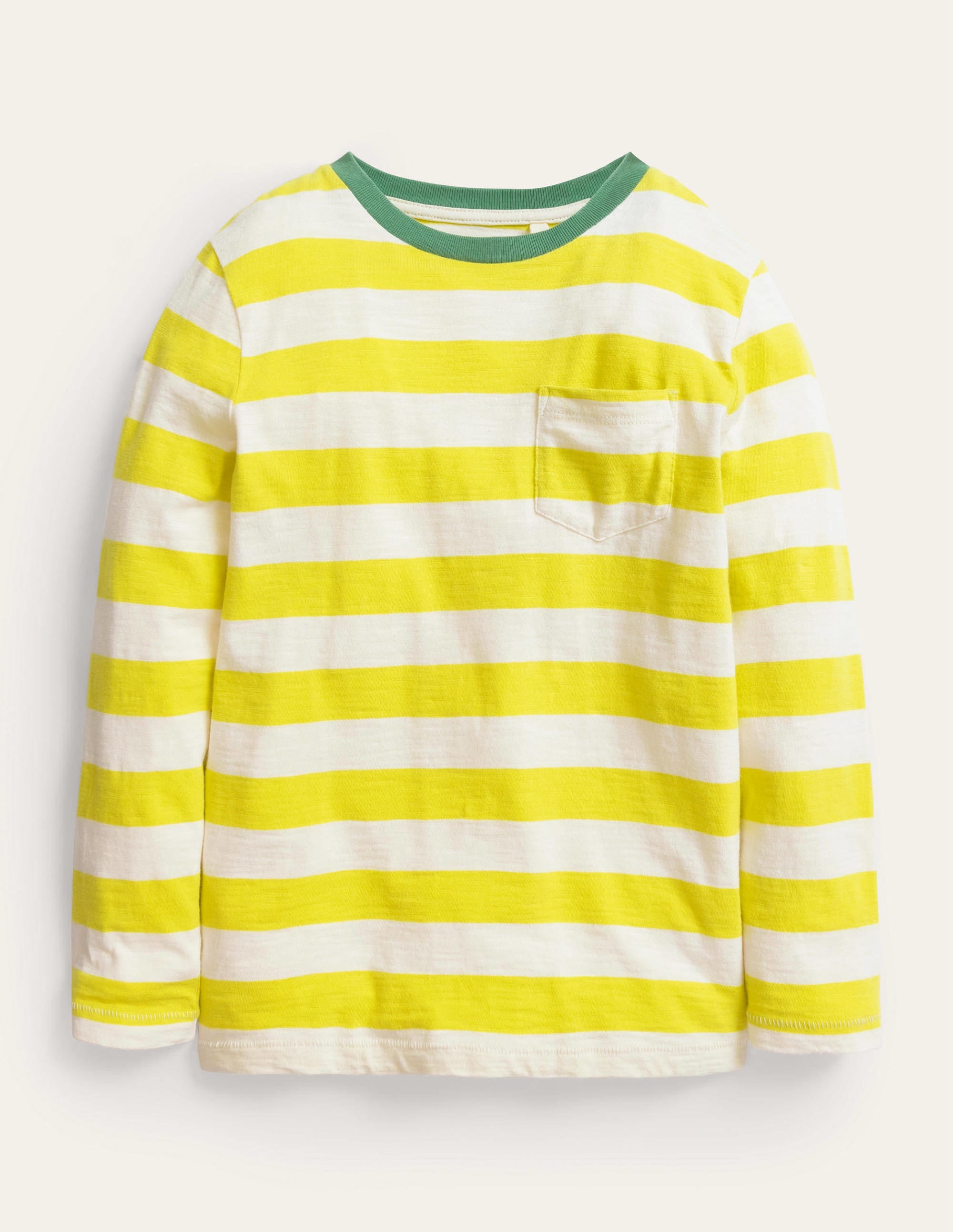 Long-sleeved Washed T-shirt-Gooseberry/Vanilla pod - Image 1