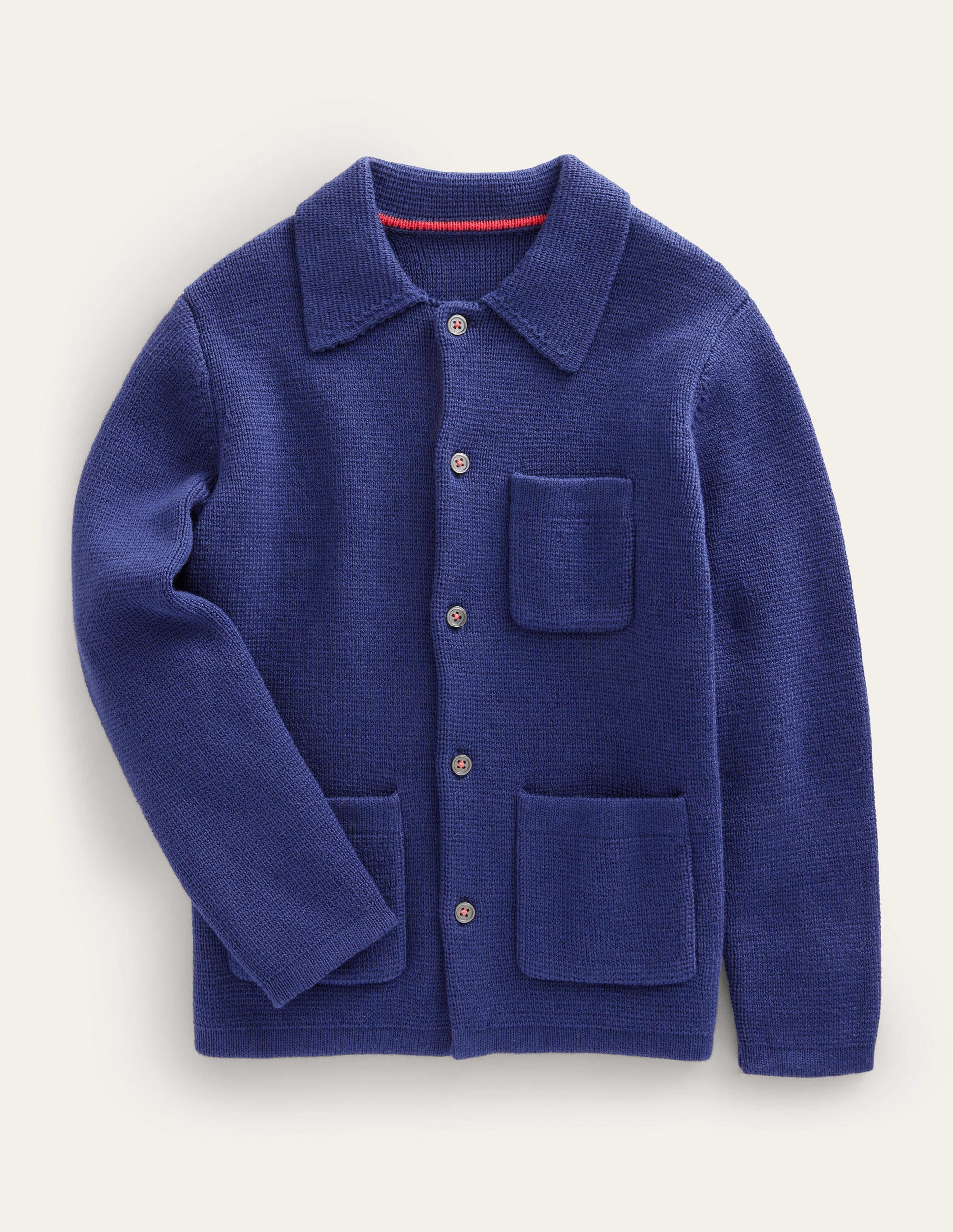 Strickjacke mit Knopfleiste-Schuluniform-Navy - Image 1