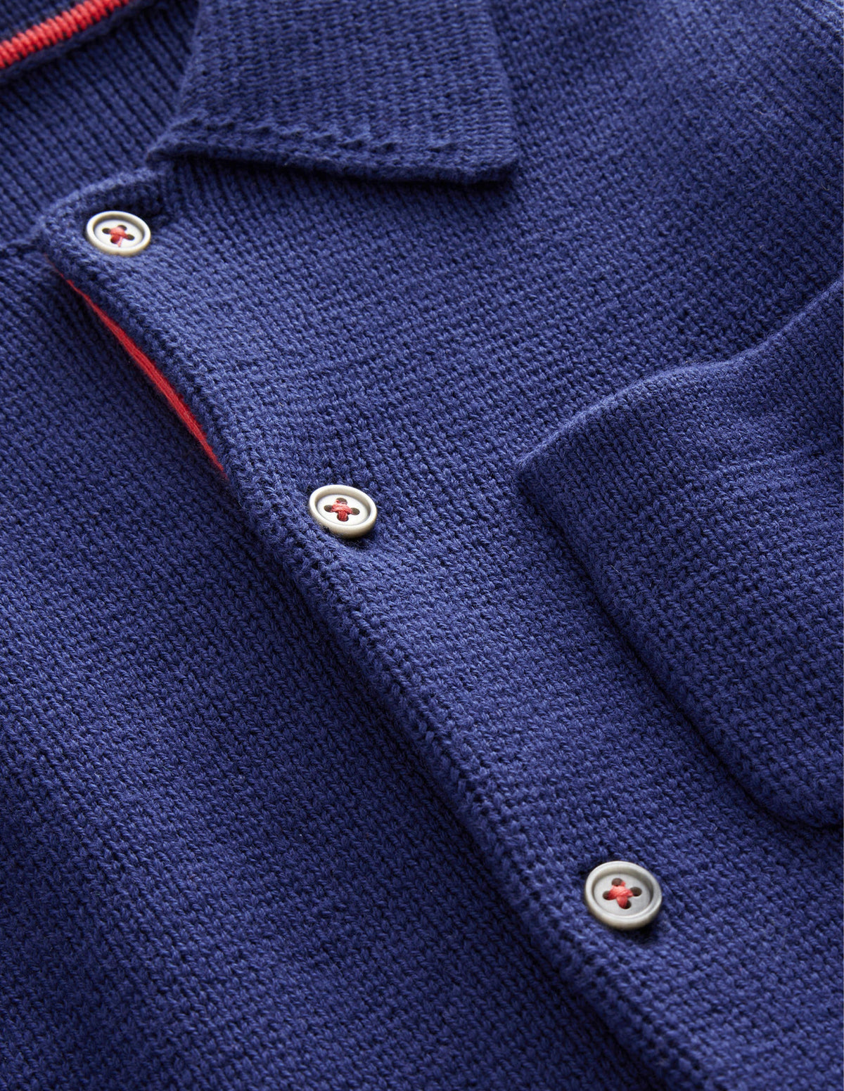 Strickjacke mit Knopfleiste-Schuluniform-Navy - Image 3