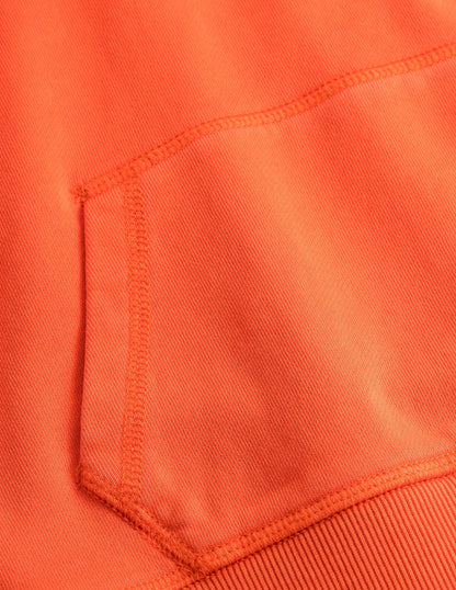 Stückgefärbter Hoodie-Mandarinenorange