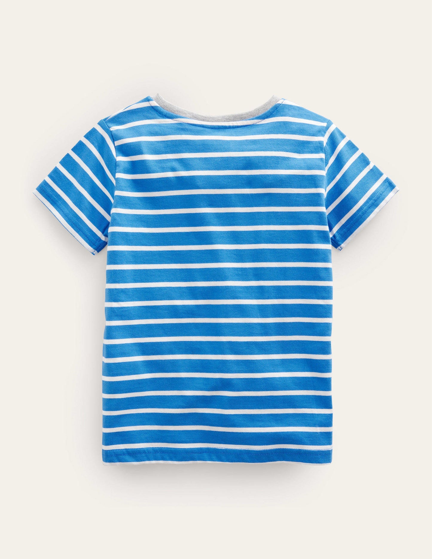 Wendbares T-Shirt mit Applikation-Blau/Naturweiß, Blitze