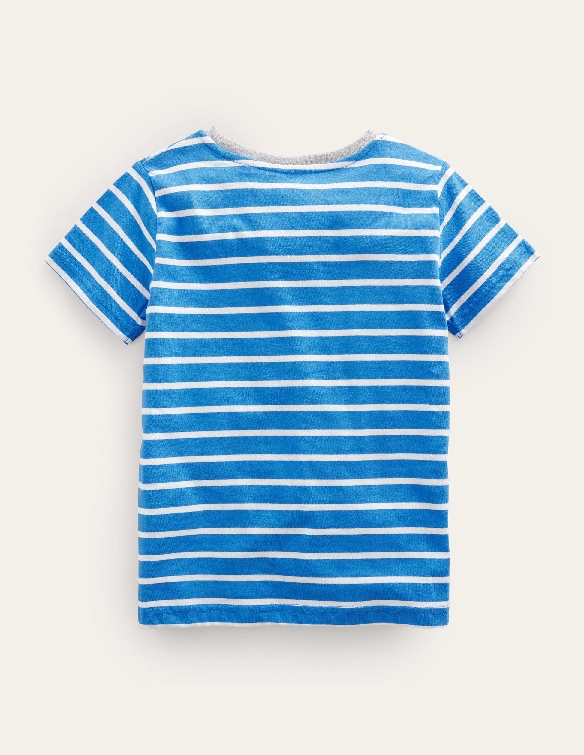 Wendbares T-Shirt mit Applikation-Blau/Naturweiß, Blitze-2