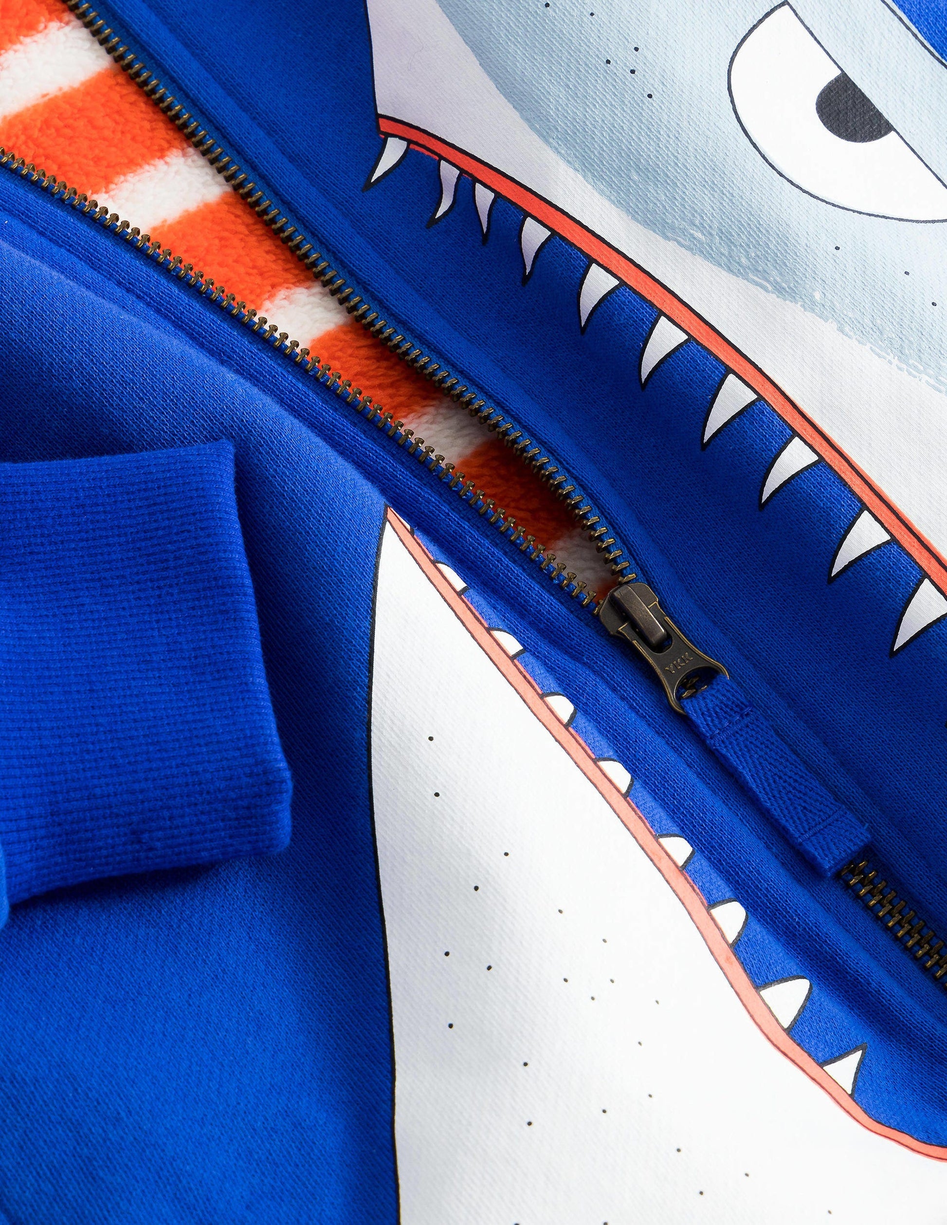 Hai-Hoodie mit kuscheligem Futter-Stahlblau, Hai-3