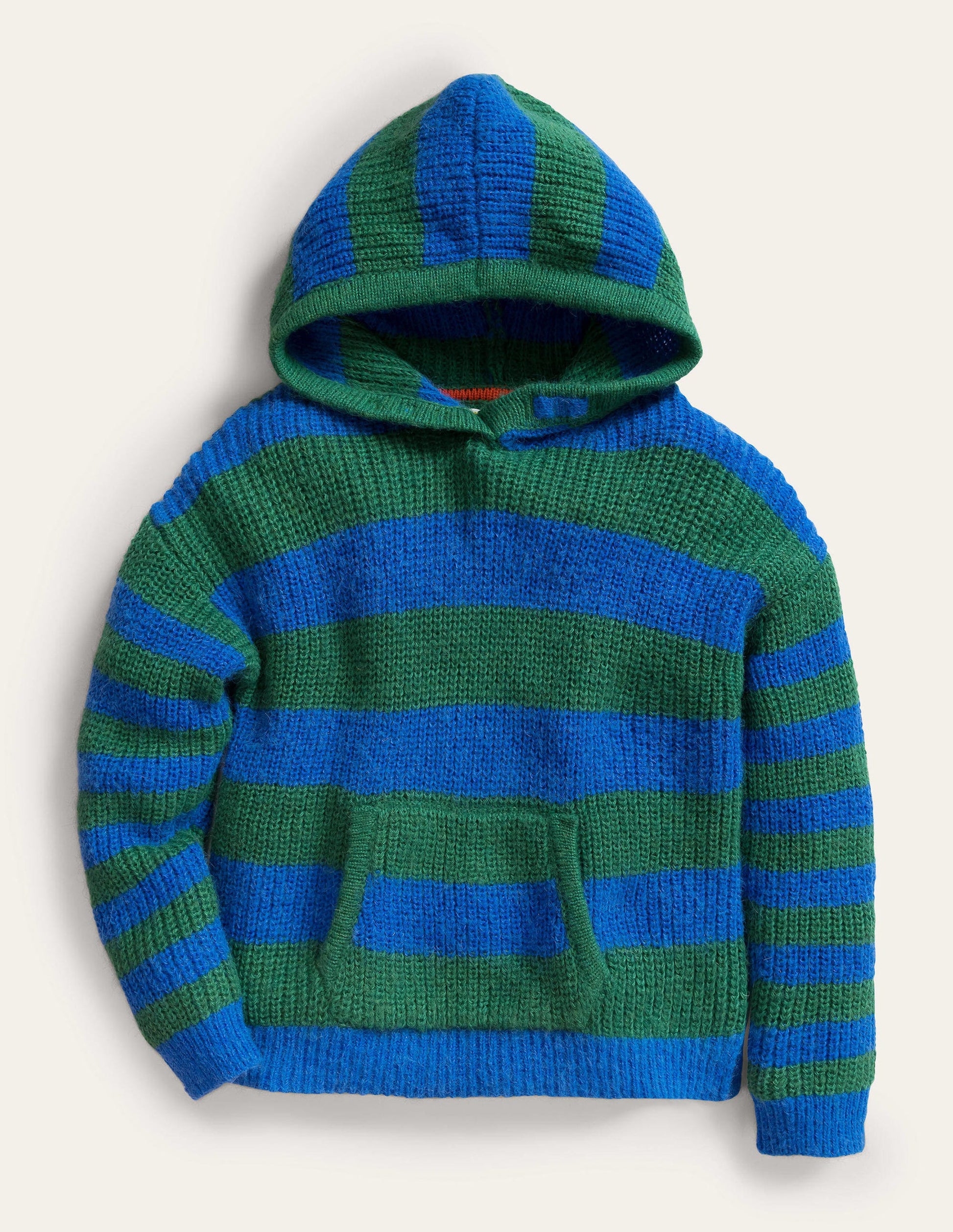 Superweicher Hoodie-Hellblau, Gestreift-1