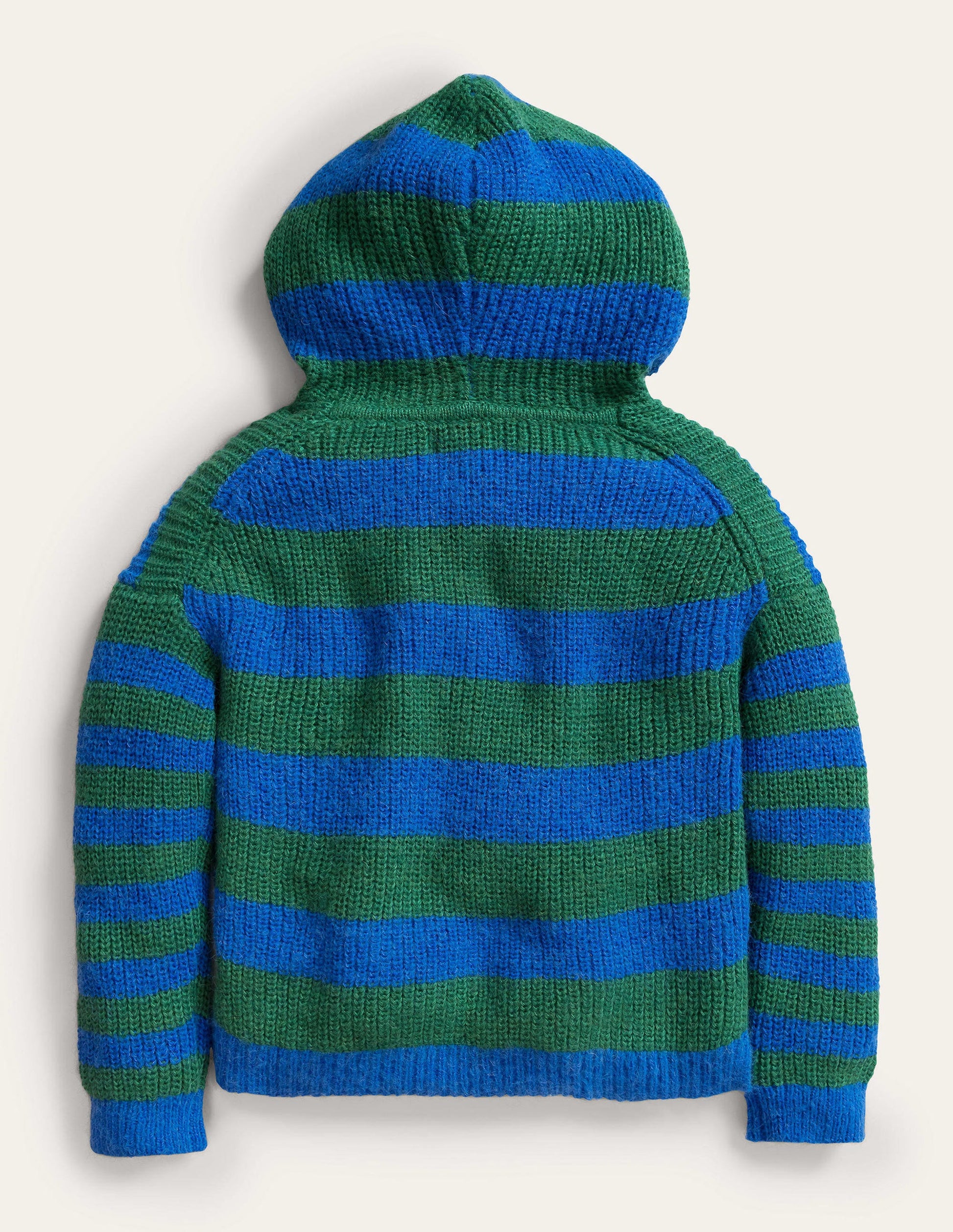 Superweicher Hoodie-Hellblau, Gestreift-2
