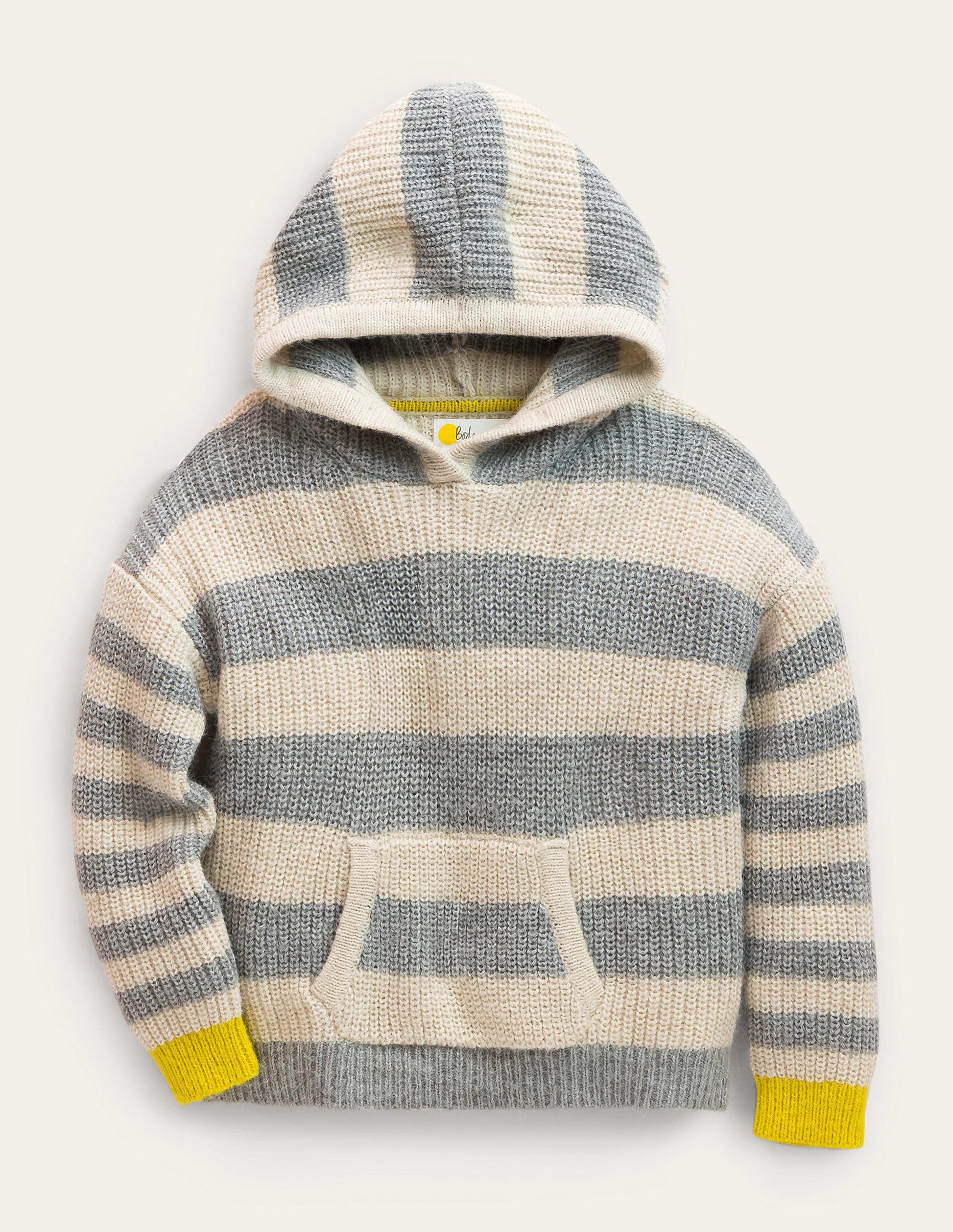 Sweat à capuche ultra-doux-Rayé gris chiné-1