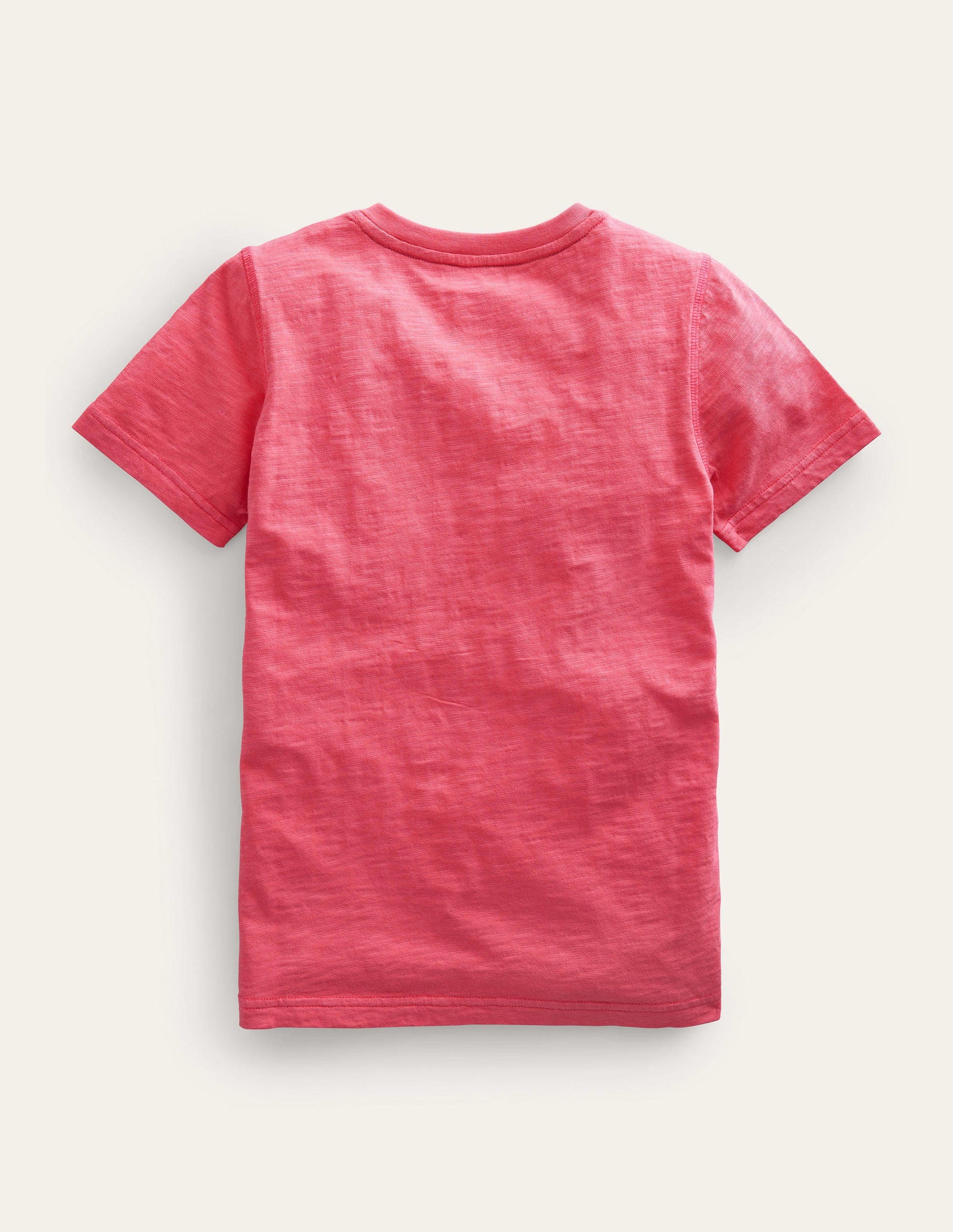 Henley T-Shirt aus gewaschener Baumwolle-Bonbonrosa-2