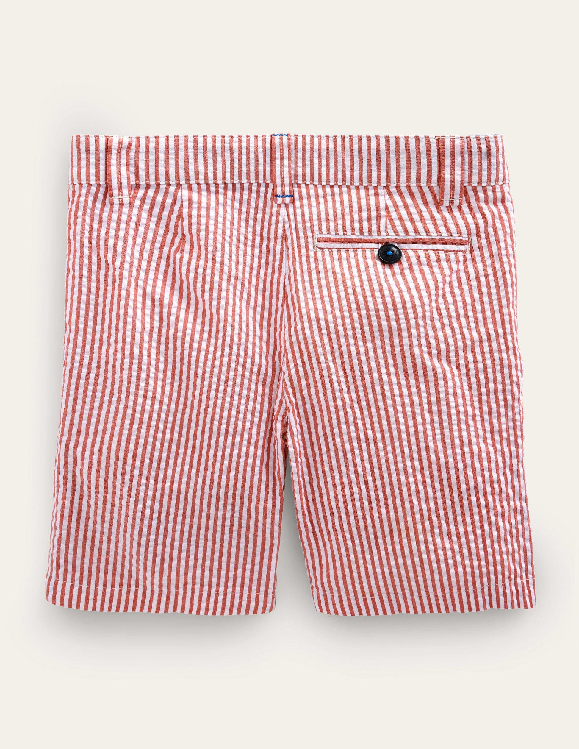 Short en seersucker-Rayé rouge confiture/ivoire-2