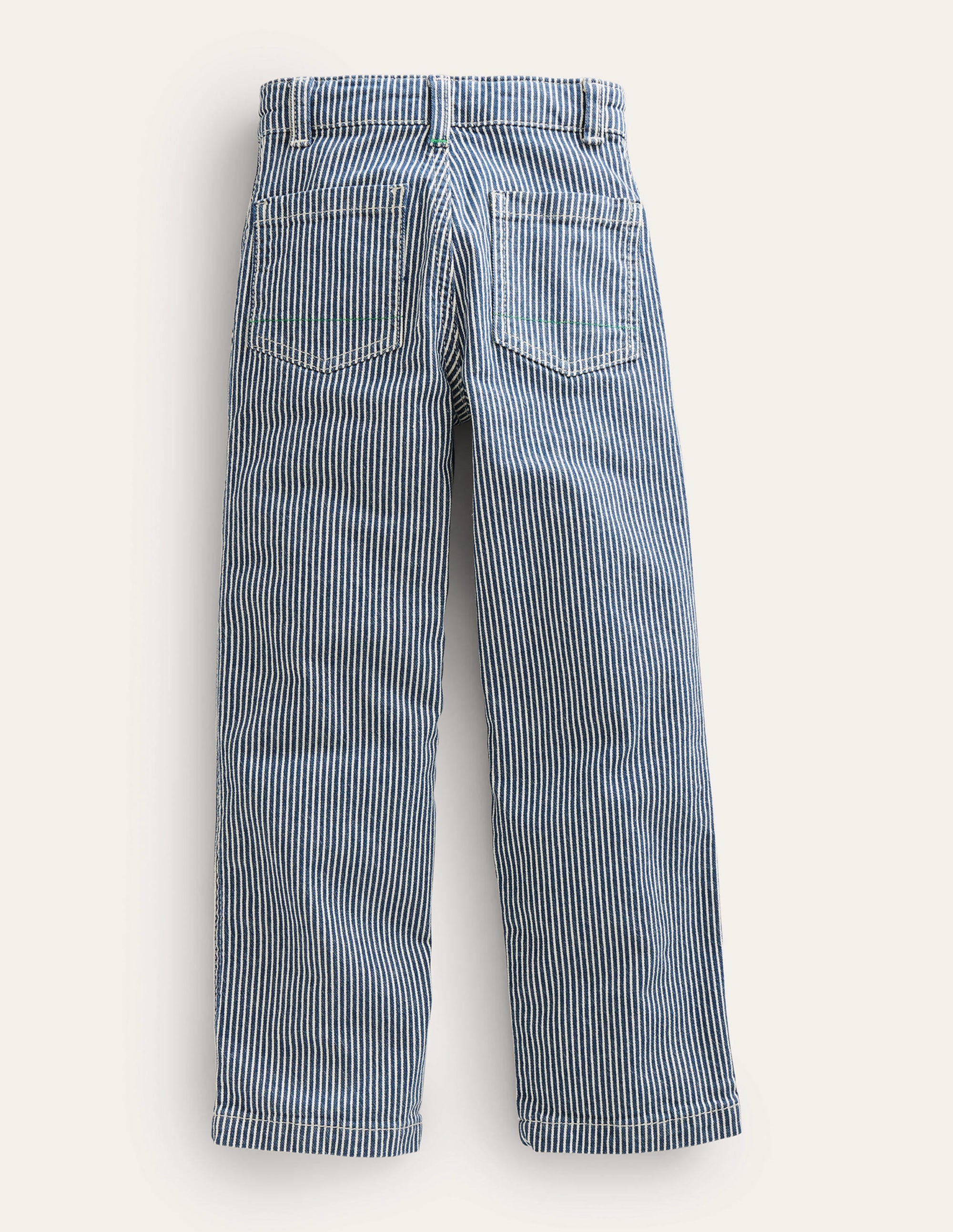 Pantalon décontracté à poche et fines rayures-Rayé style coutil - Image 2