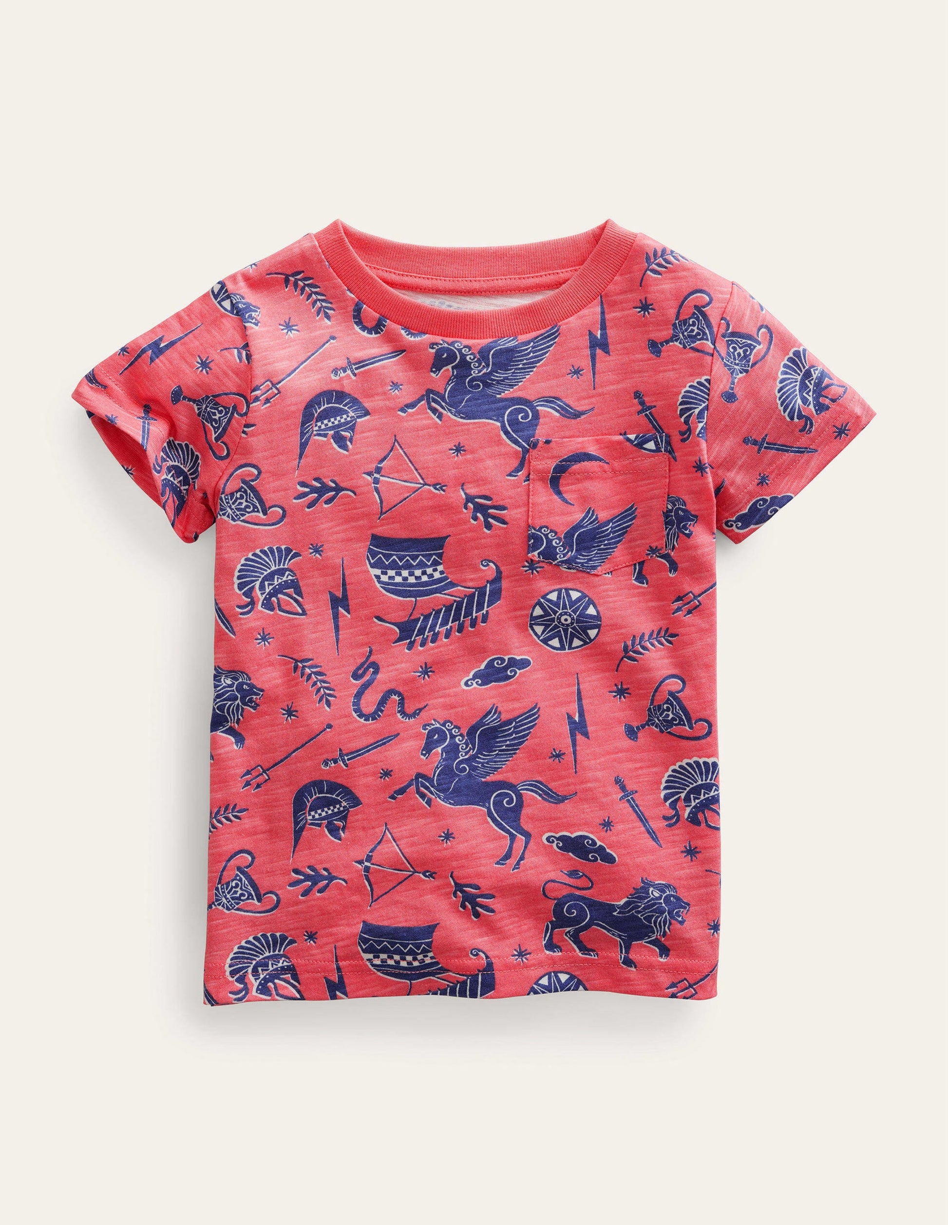 T-shirt à imprimé intégral-Rose français-1