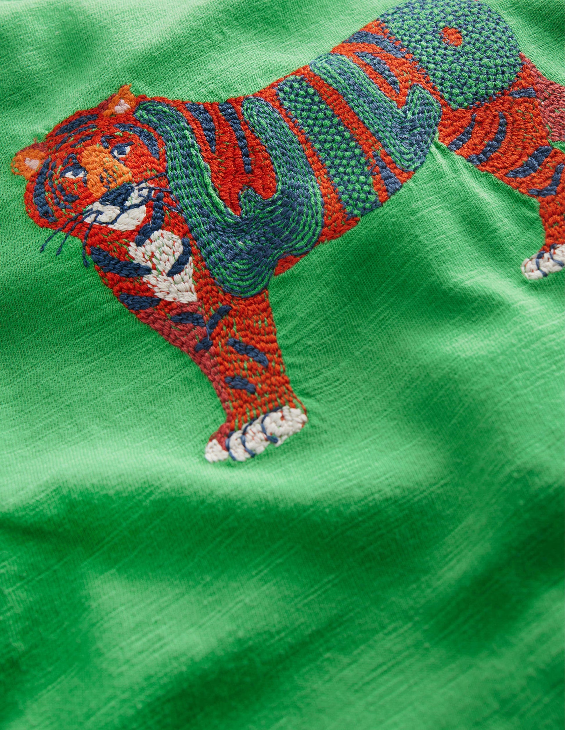 T-Shirt mit Tiermotiv-Aloe-Vera-Grün, Tiger-3