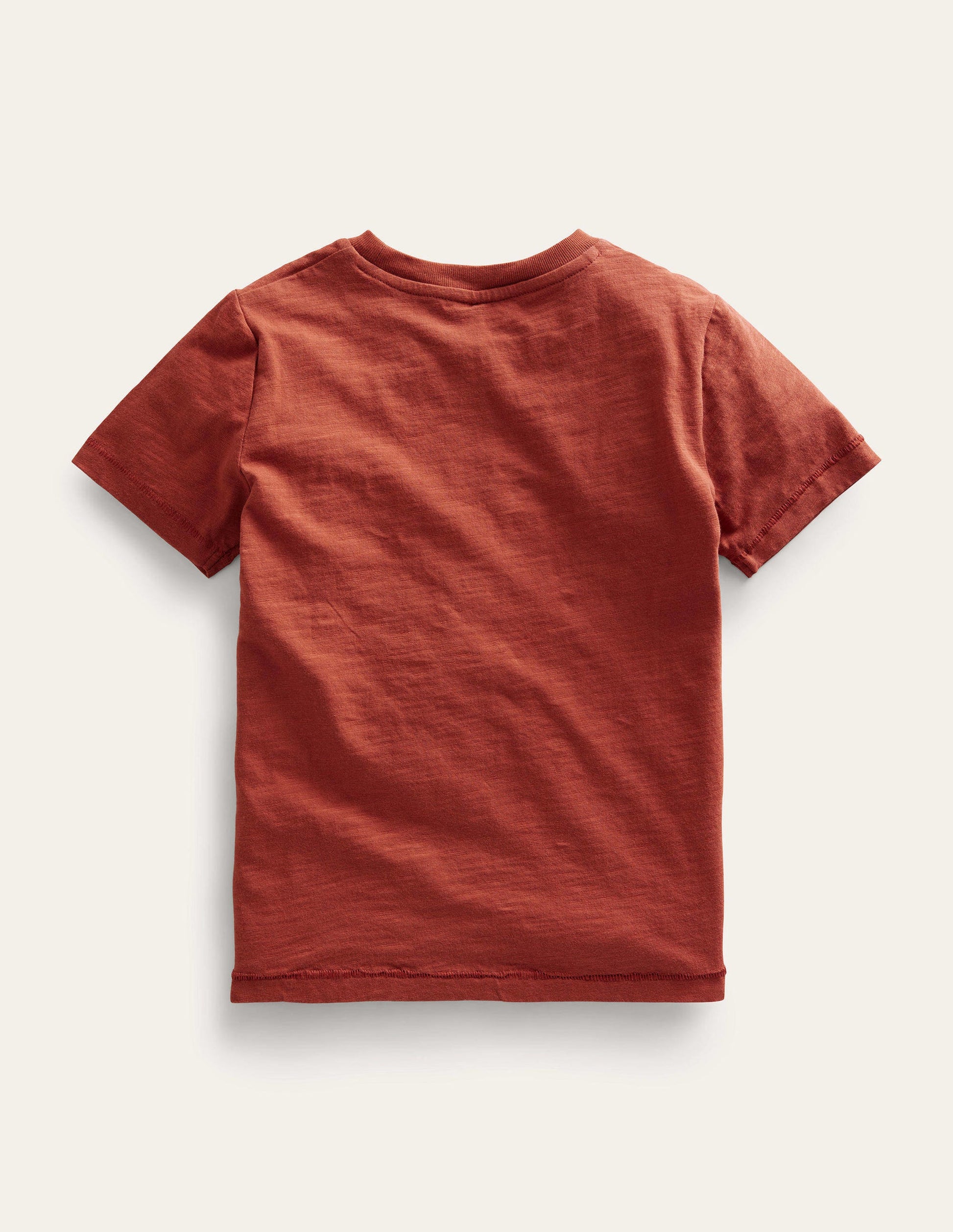 T-shirt délavé en tissu flammé-Châtaigne grillée-2