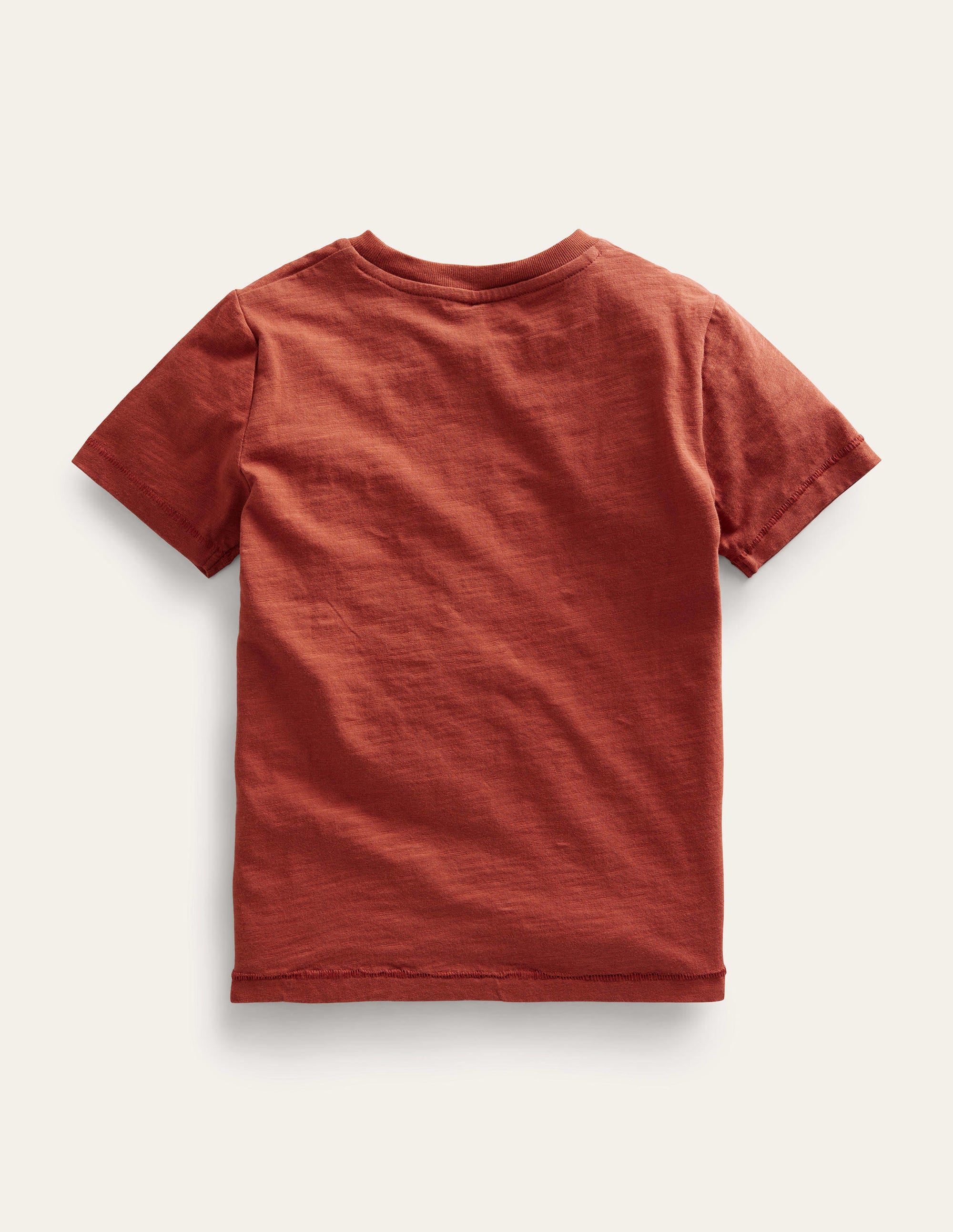 T-shirt délavé en tissu flammé-Châtaigne grillée - Image 2