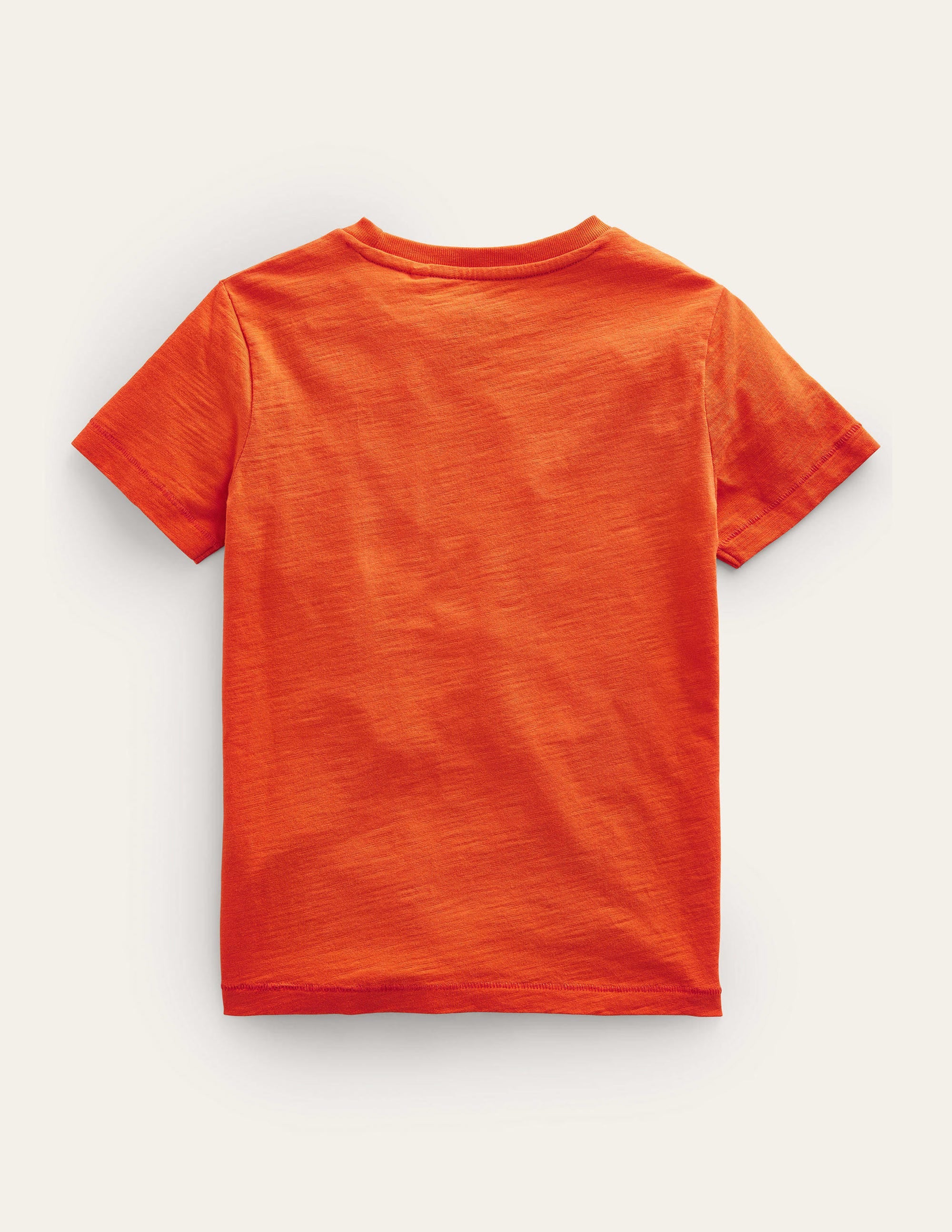 T-shirt délavé en tissu flammé-Orange mandarine - Image 2