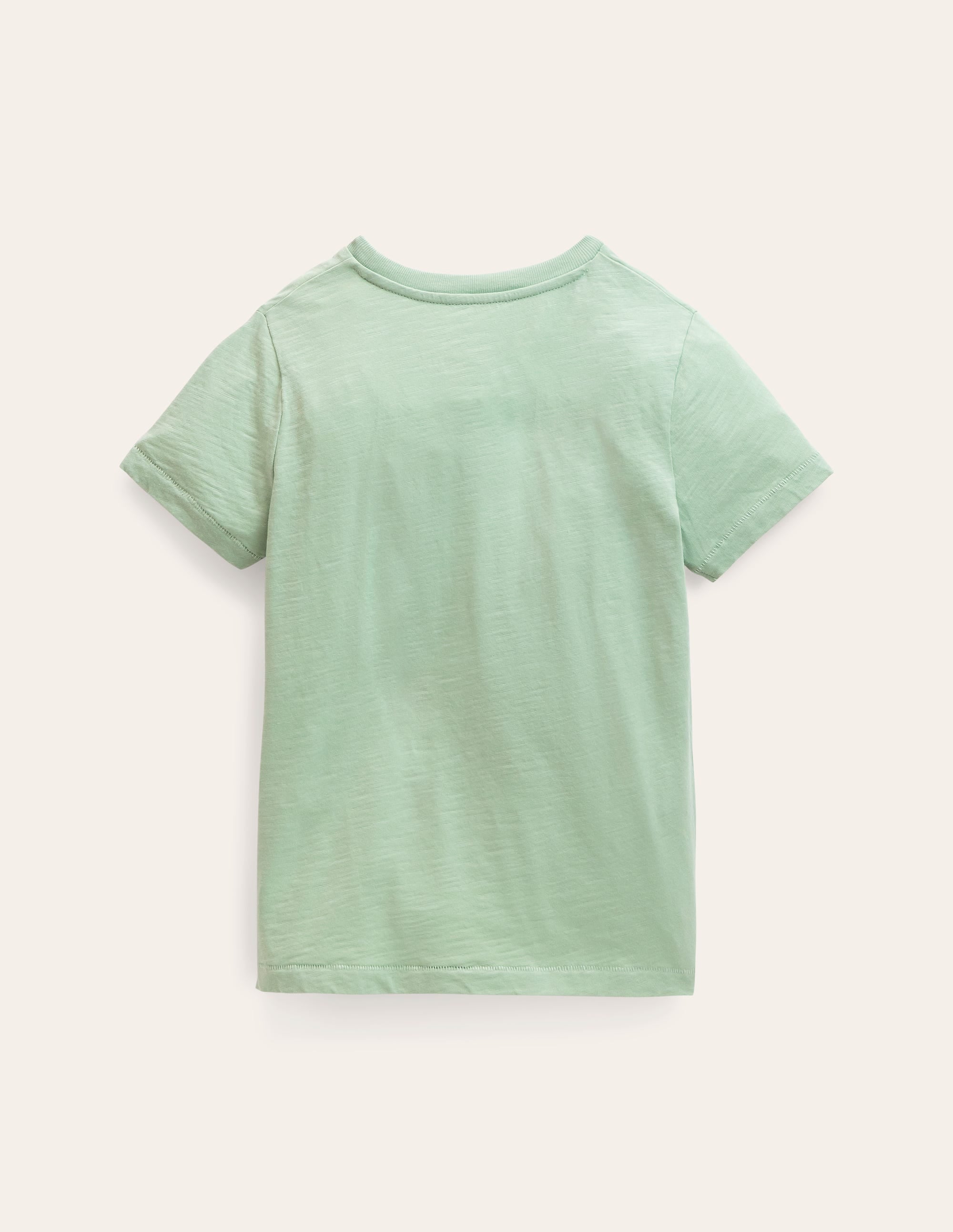 T-shirt délavé en tissu flammé-Vert herbe profond - Image 2