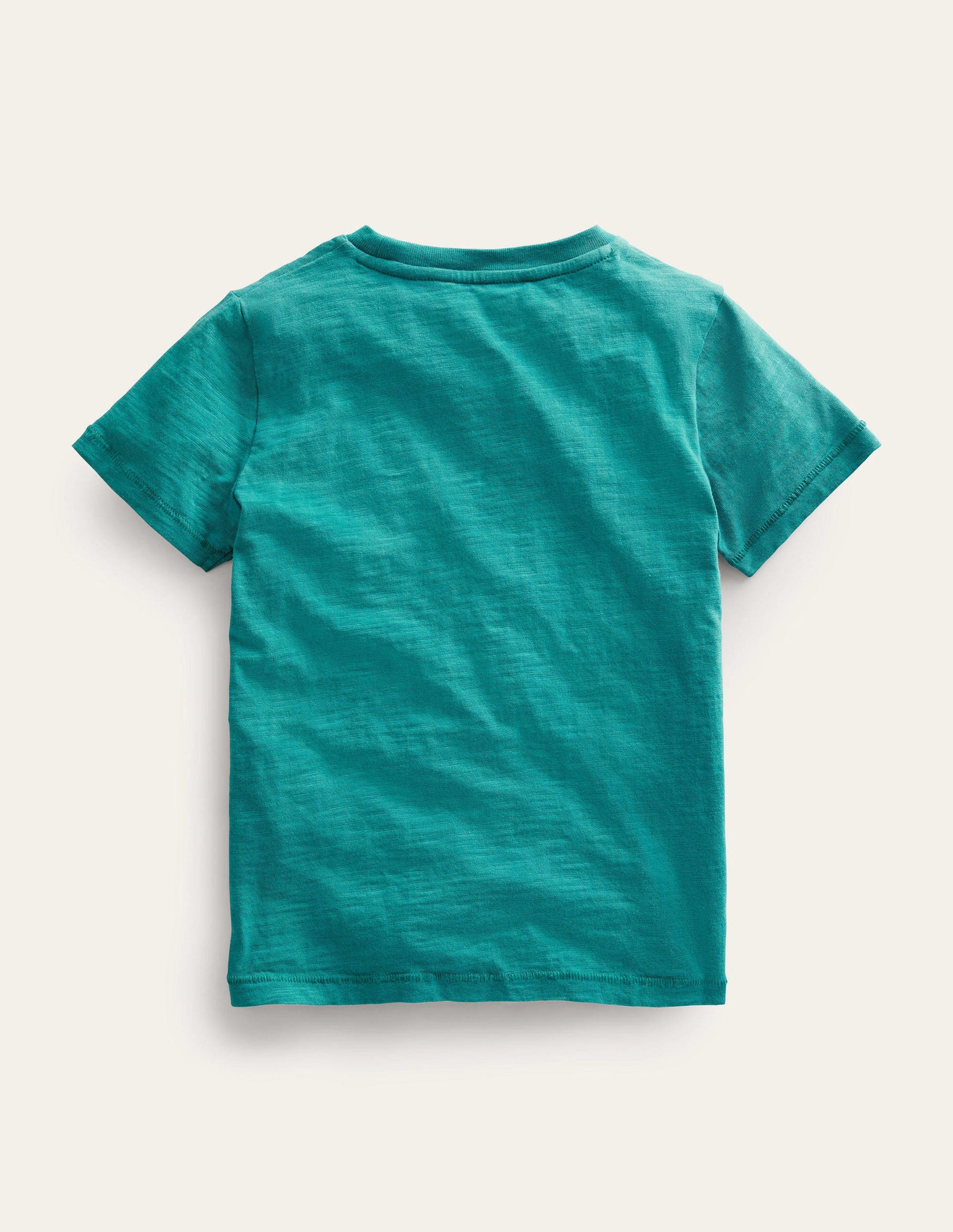 T-shirt délavé en tissu flammé-Vert persan-2