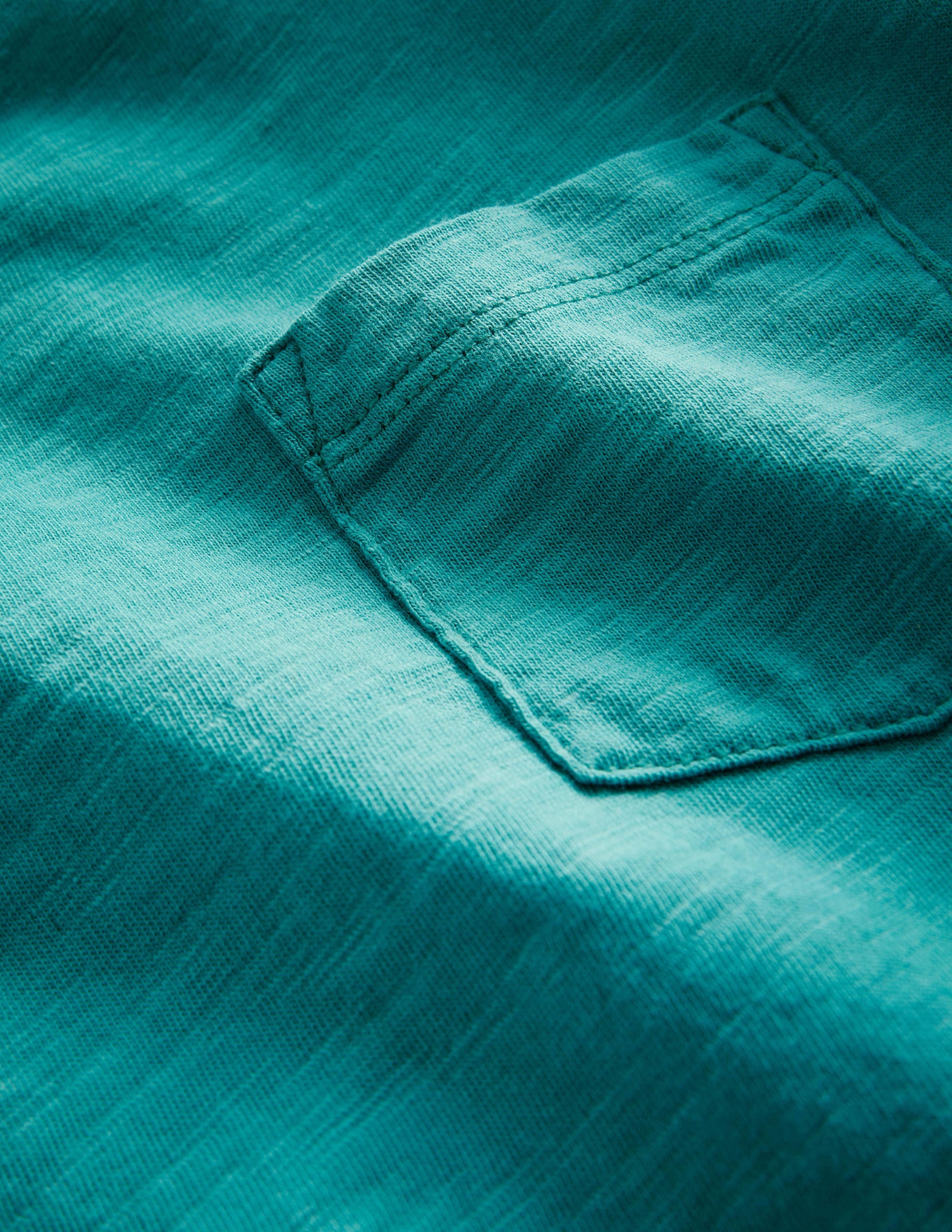 T-shirt délavé en tissu flammé-Vert persan - Image 3