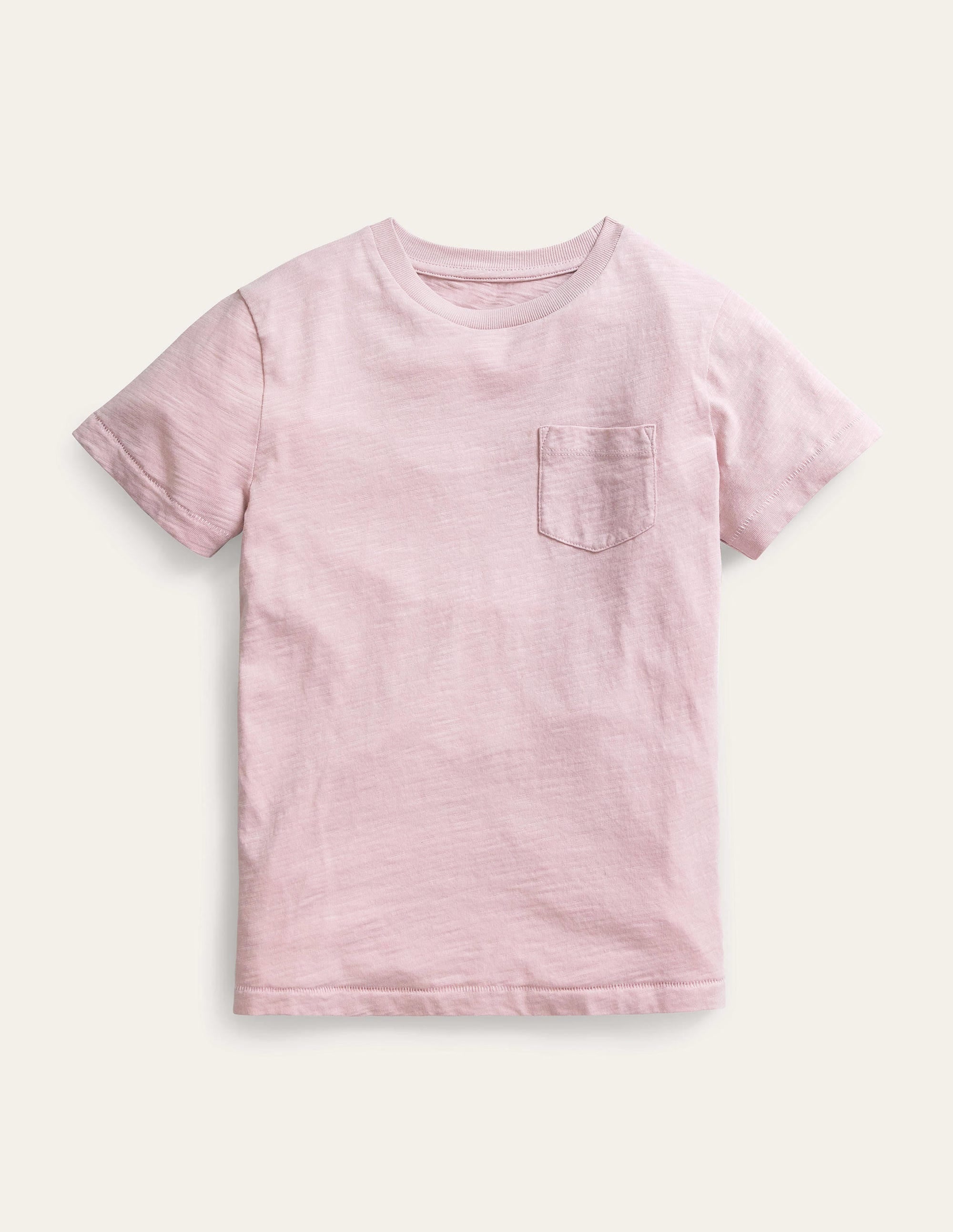 Vorgewaschenes Flammgarn-T-Shirt-Französisches Rosa - Image 1