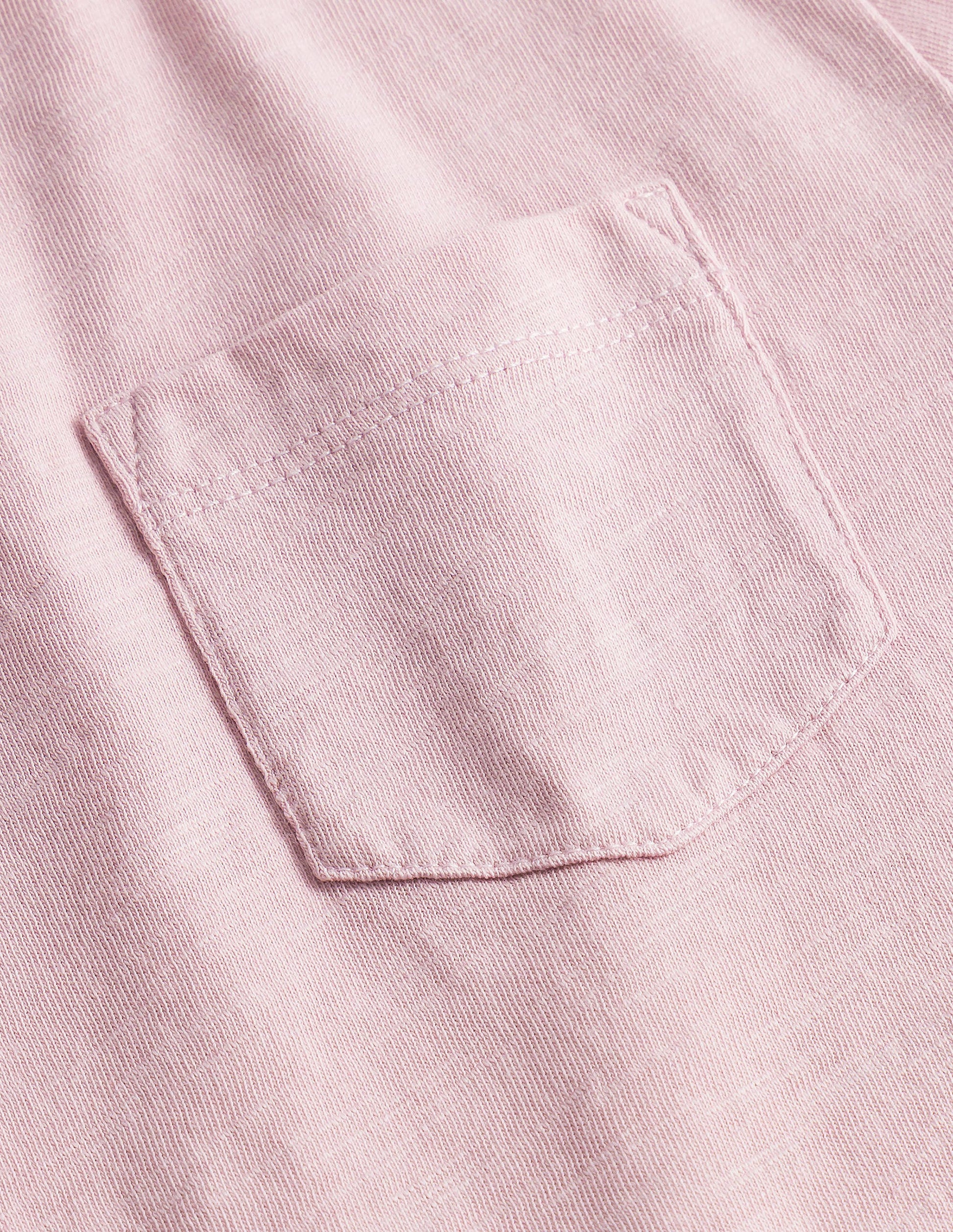 Vorgewaschenes Flammgarn-T-Shirt-Französisches Rosa-3