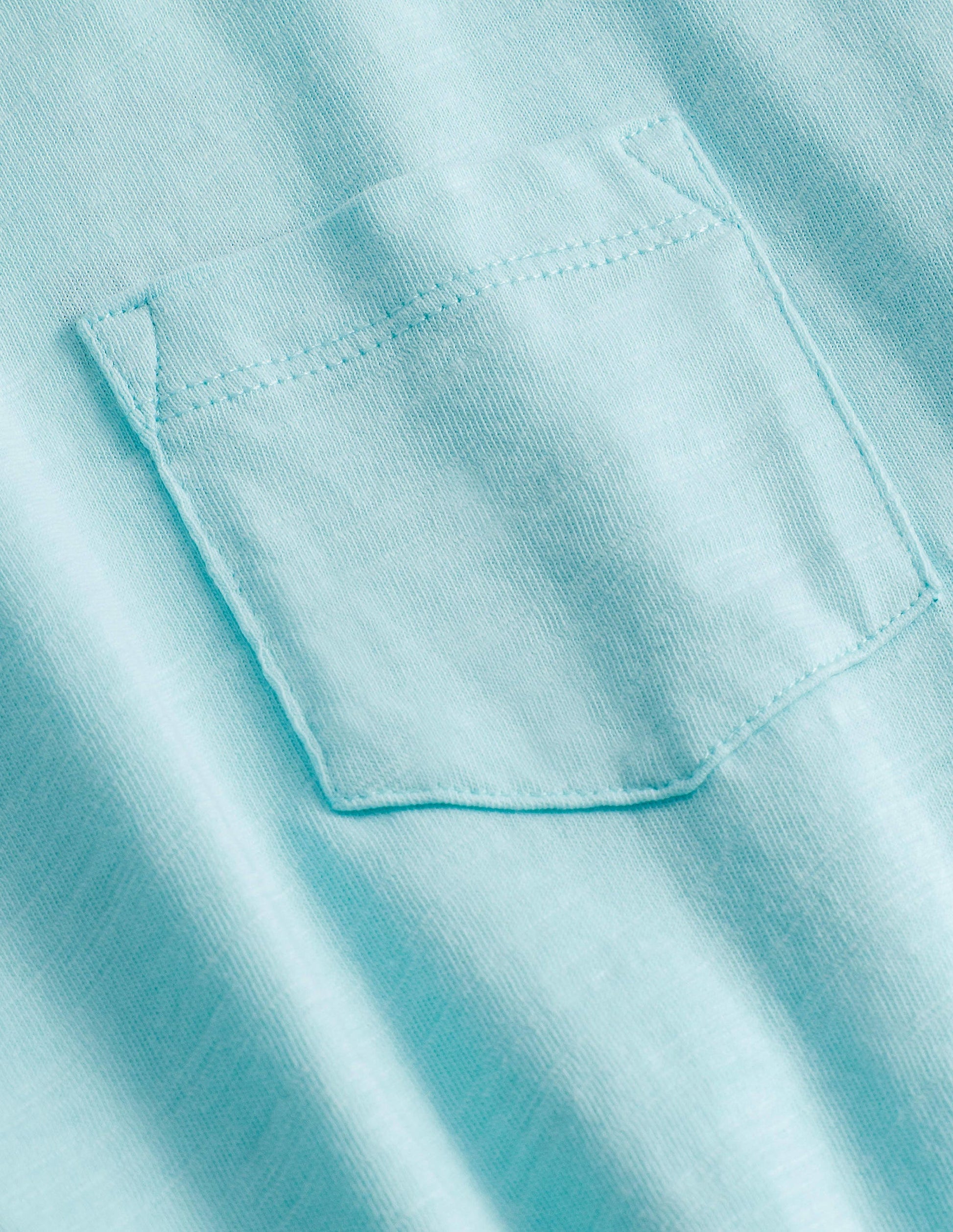 T-shirt délavé en tissu flammé-Bleu clair-3