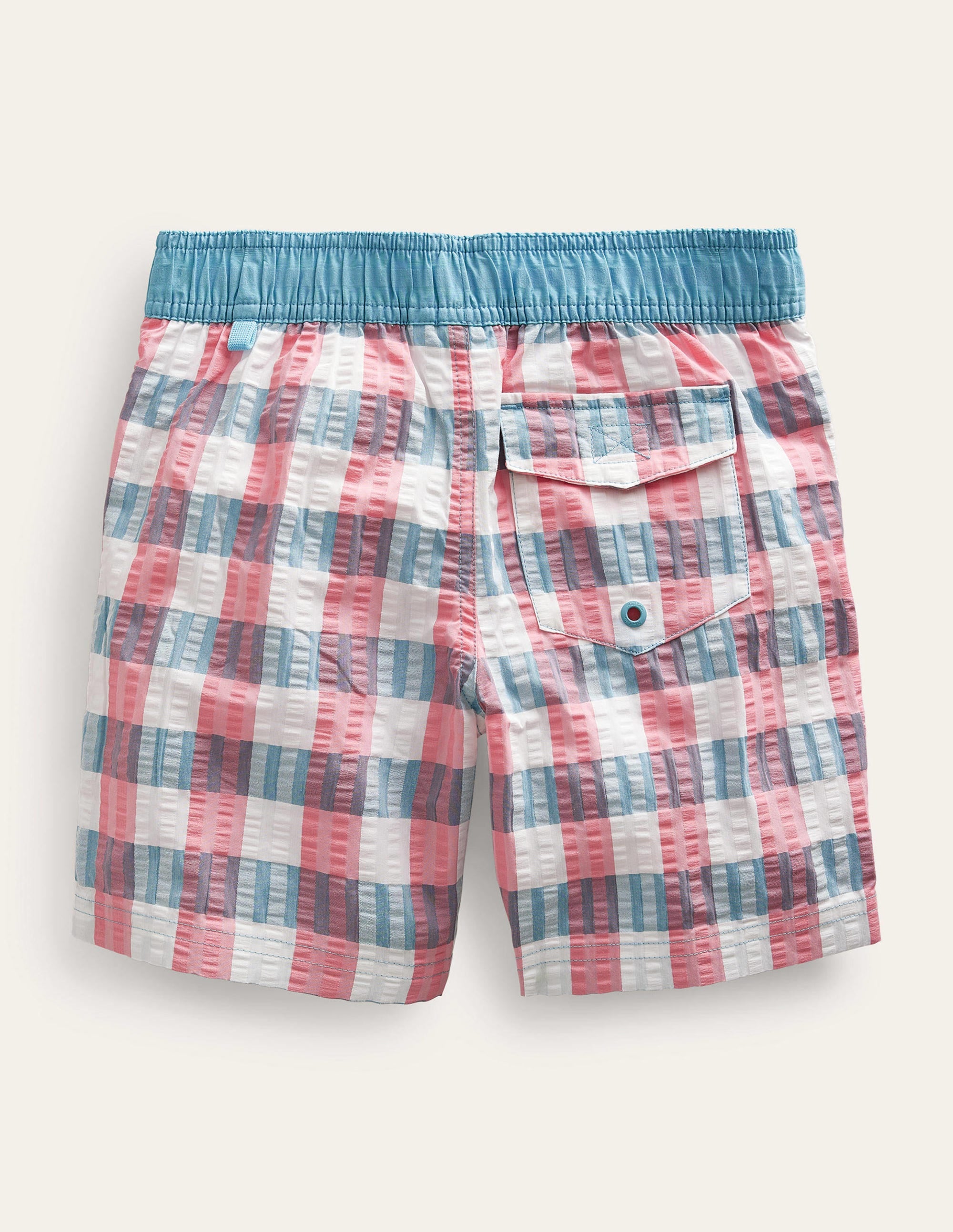 Gingham Board Shorts-Pink/Green Check - Image 2