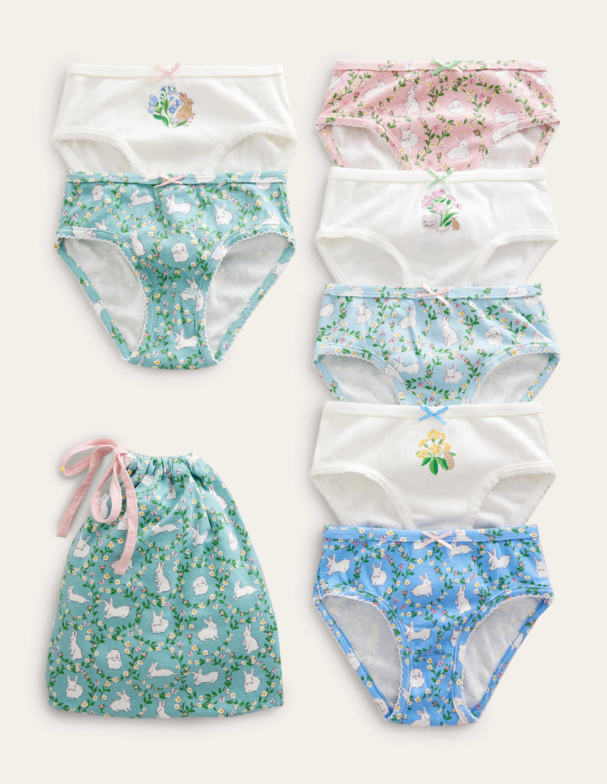 Unterhosen im 7er-Pack-Frühlingshäschen - Image 1