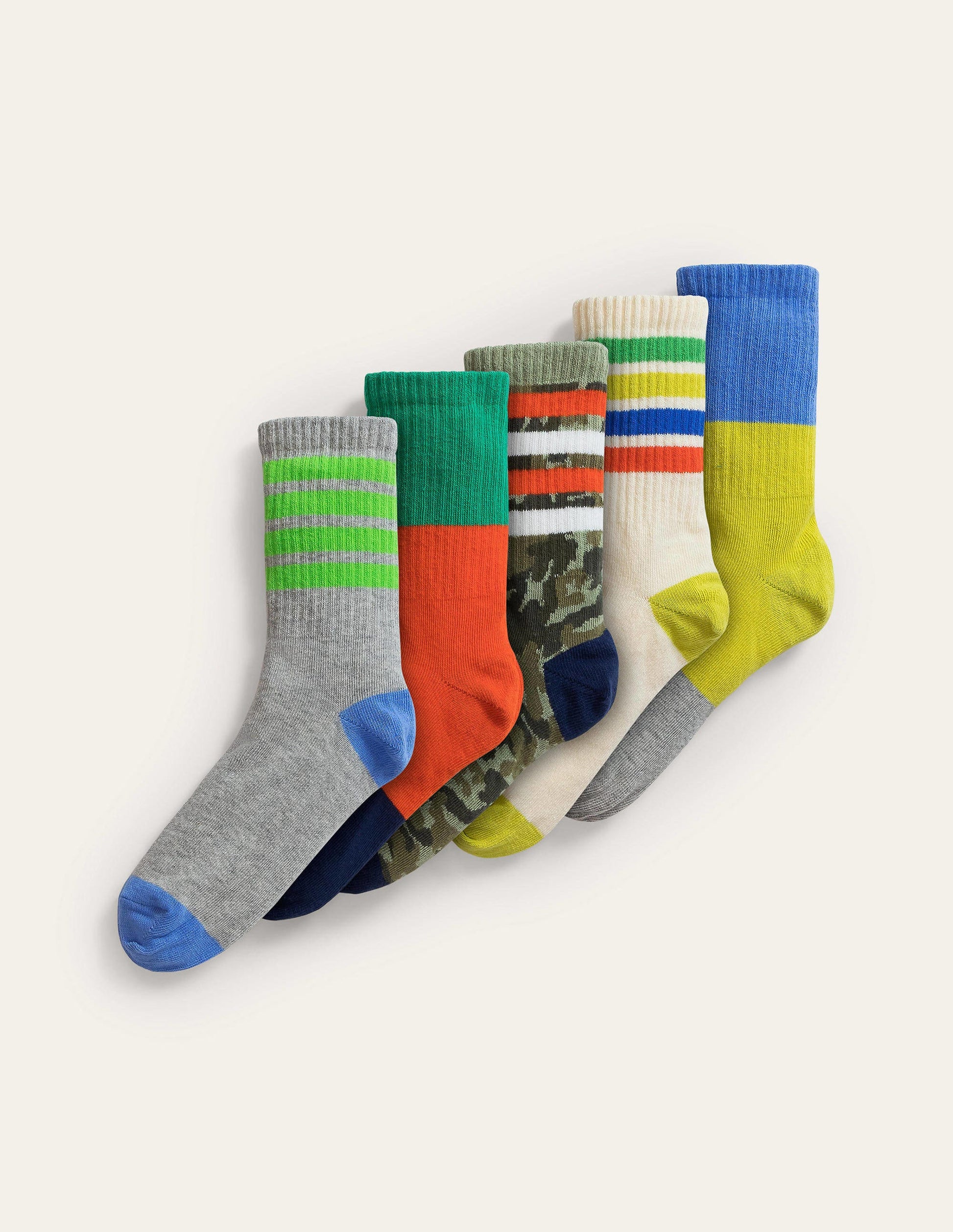 5 paires de chaussettes-Slogan multi-1