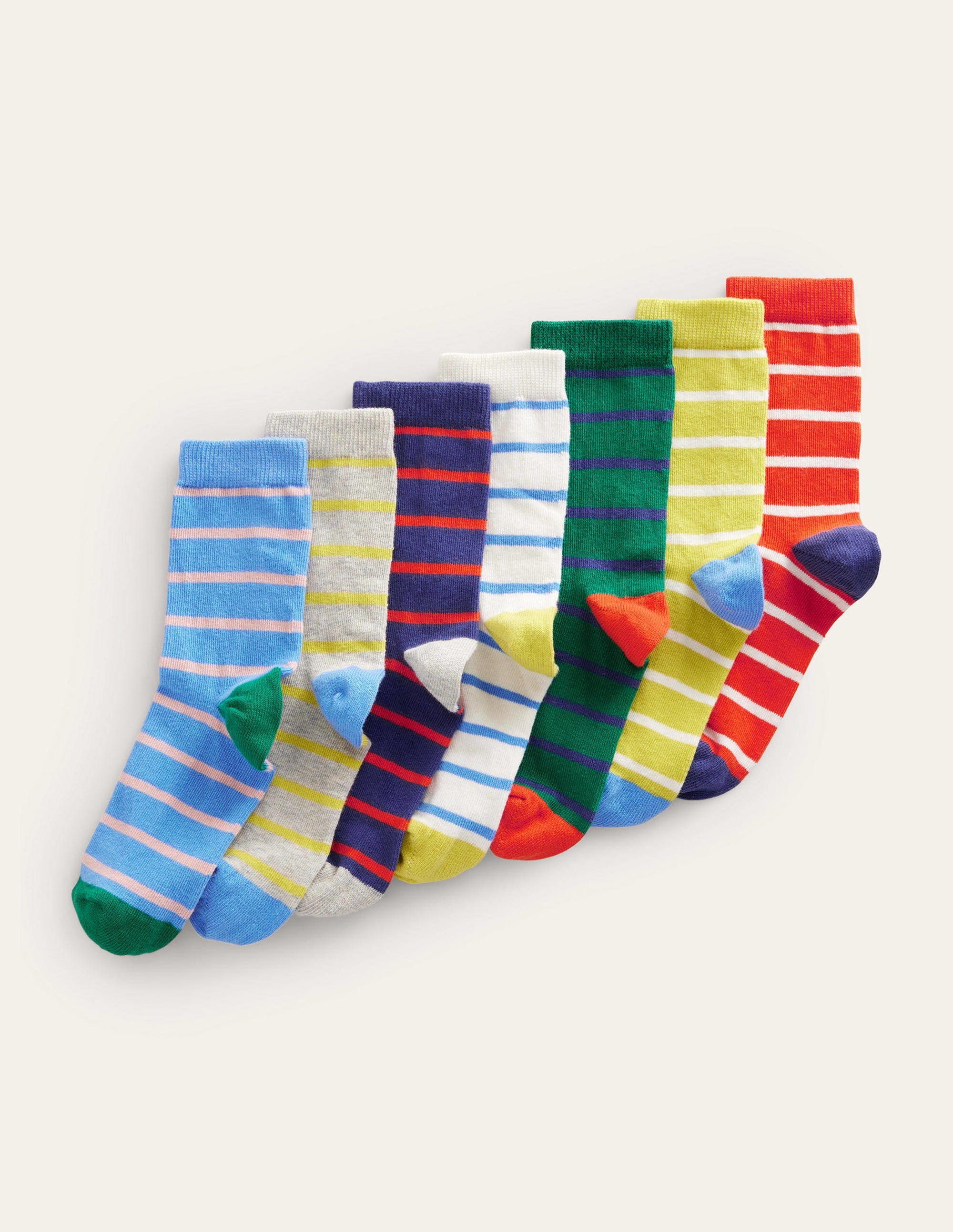 7 paires de chaussettes-Rayé marinière - Image 1