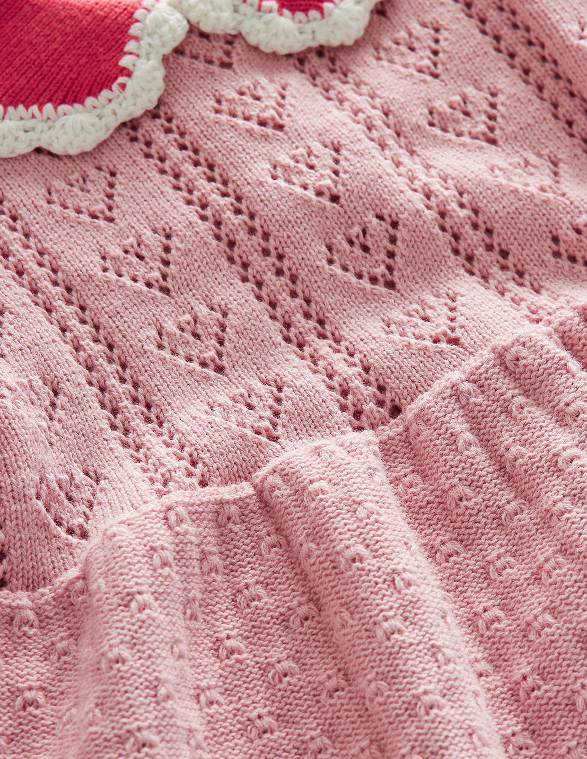 Robe en maille à manches bouffantes-Rose boto - Image 3