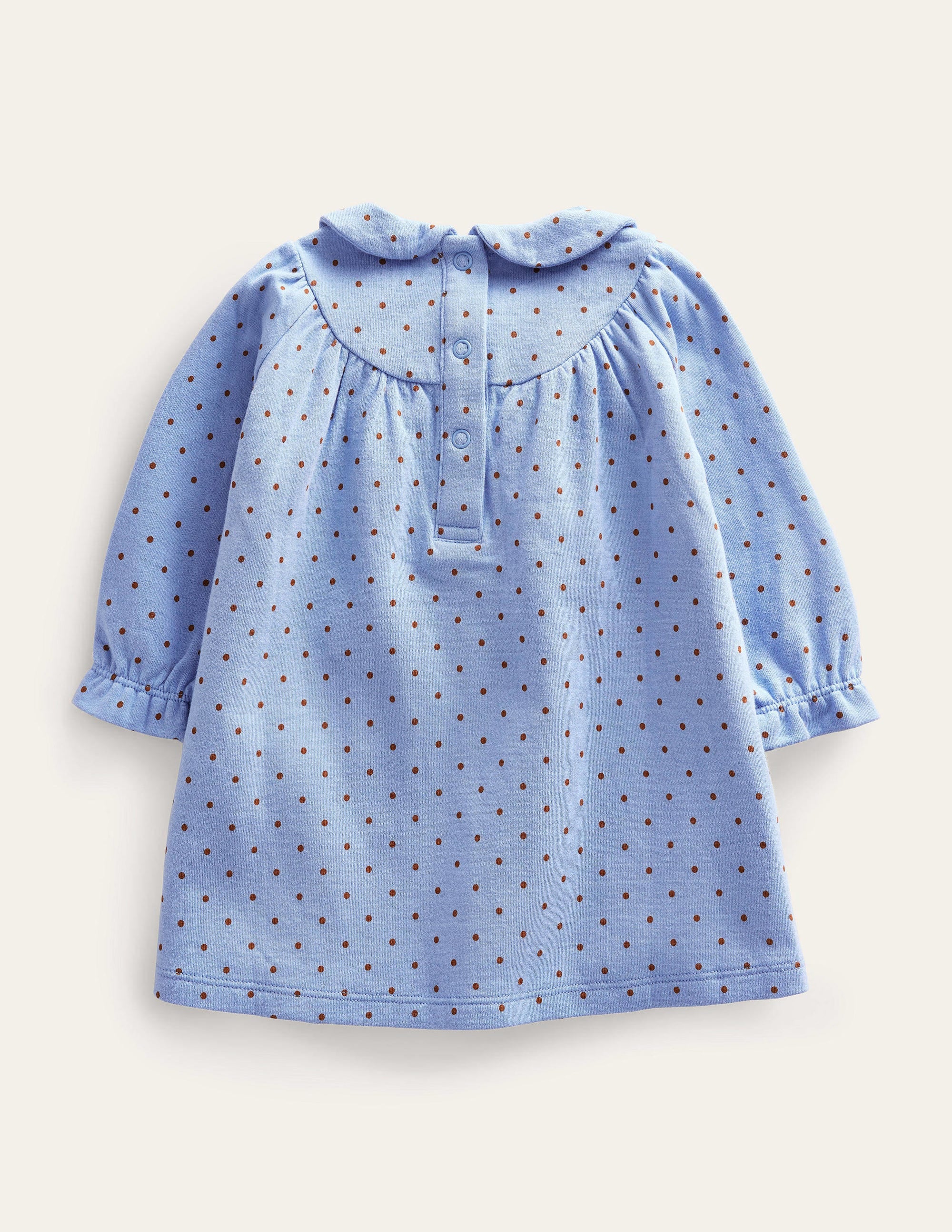 Doppelseitiges Jerseykleid-Vergissmeinnichtblau/Karamellbonbonbraun - Image 2
