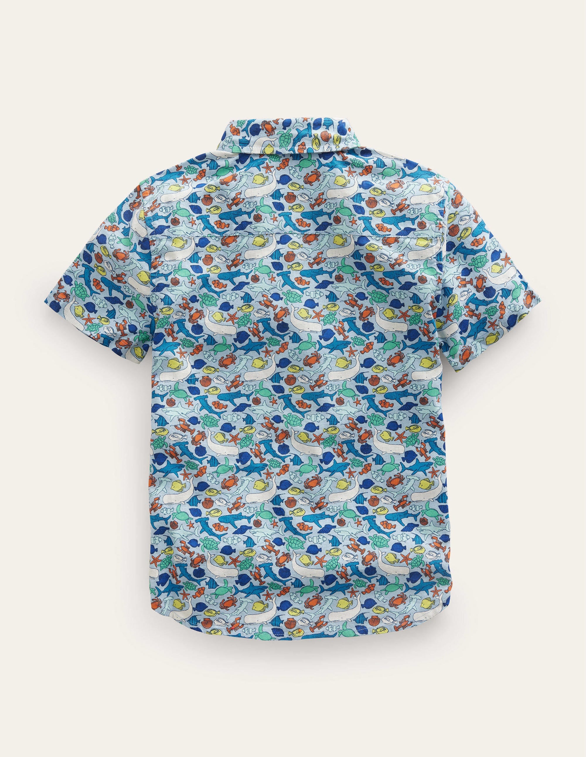 Chemise en coton et lin-Micro récif multi - Image 2