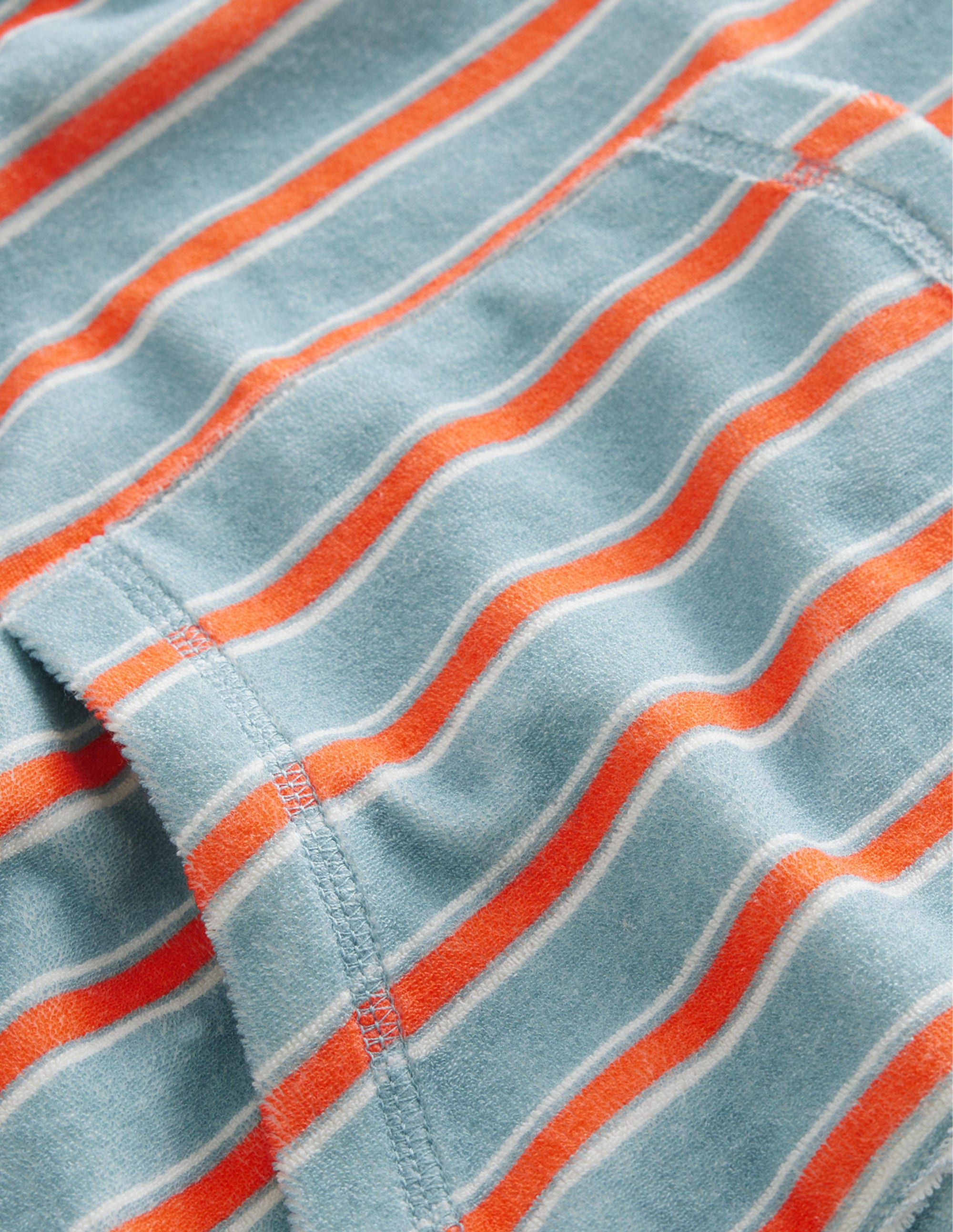 Poncho en éponge-Bleu tourmaline/orange - Image 3