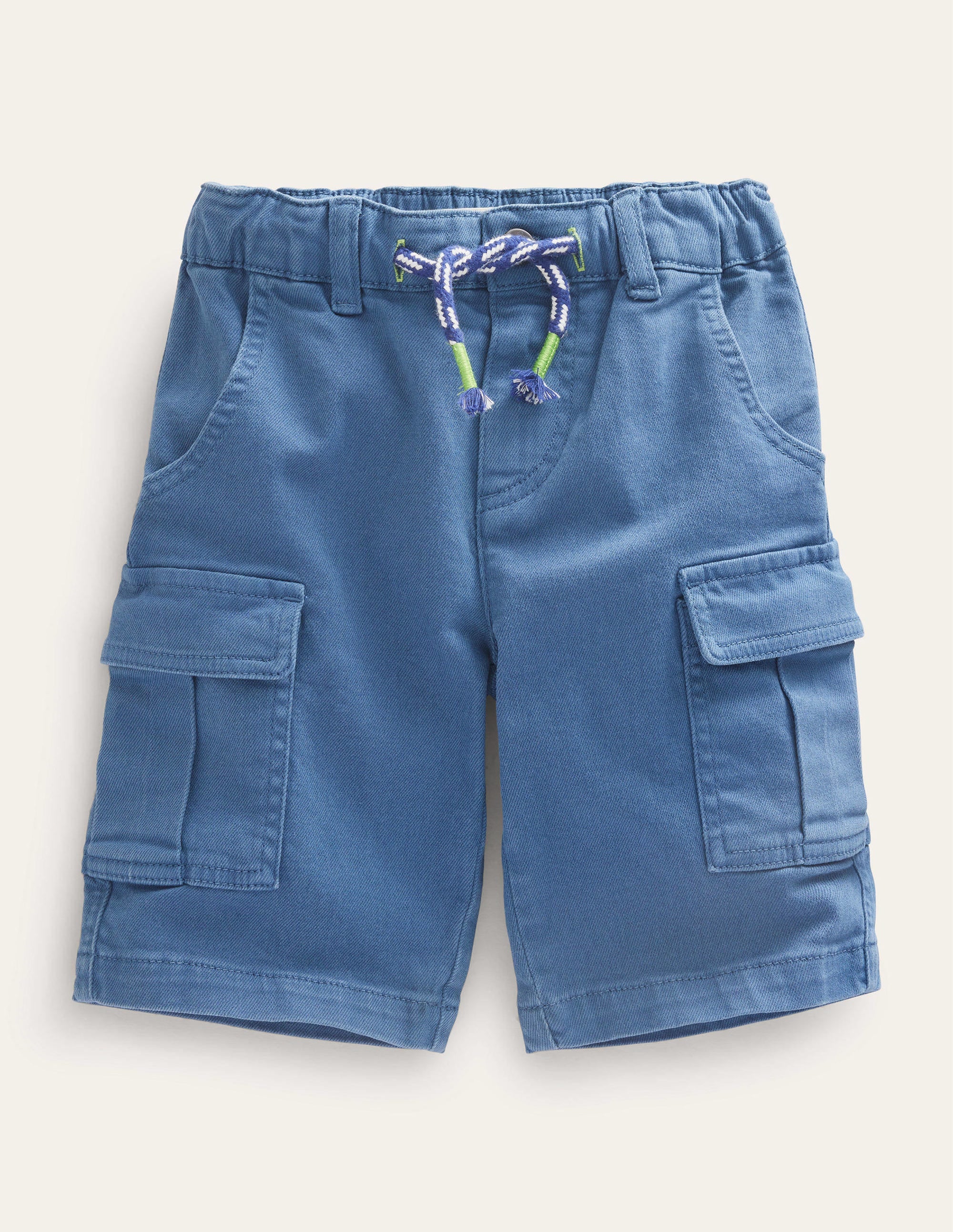 Short cargo teint en pièce-Bleu robot - Image 1