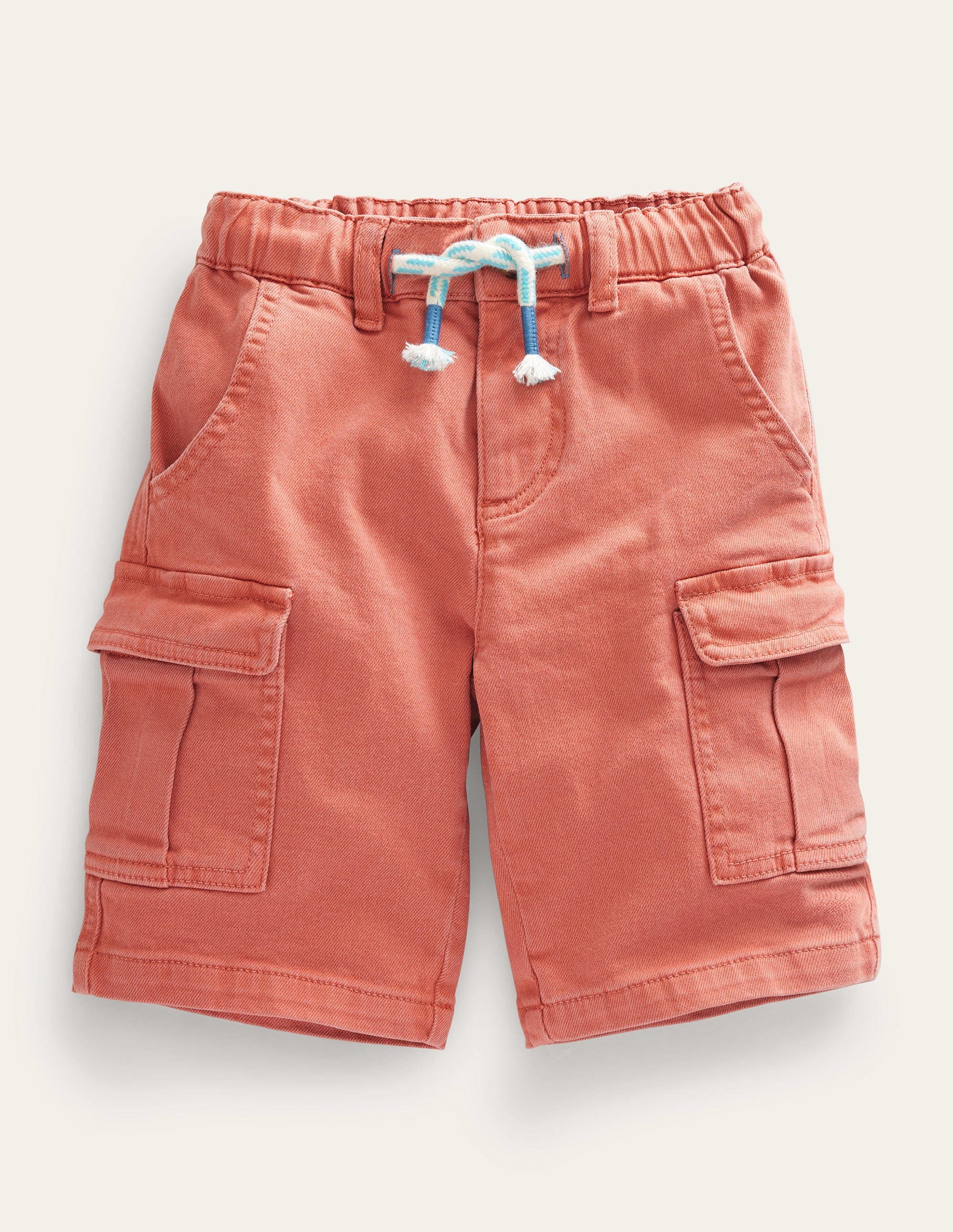 Garment Dye Cargo Shorts-Washed Jam Red - Image 1
