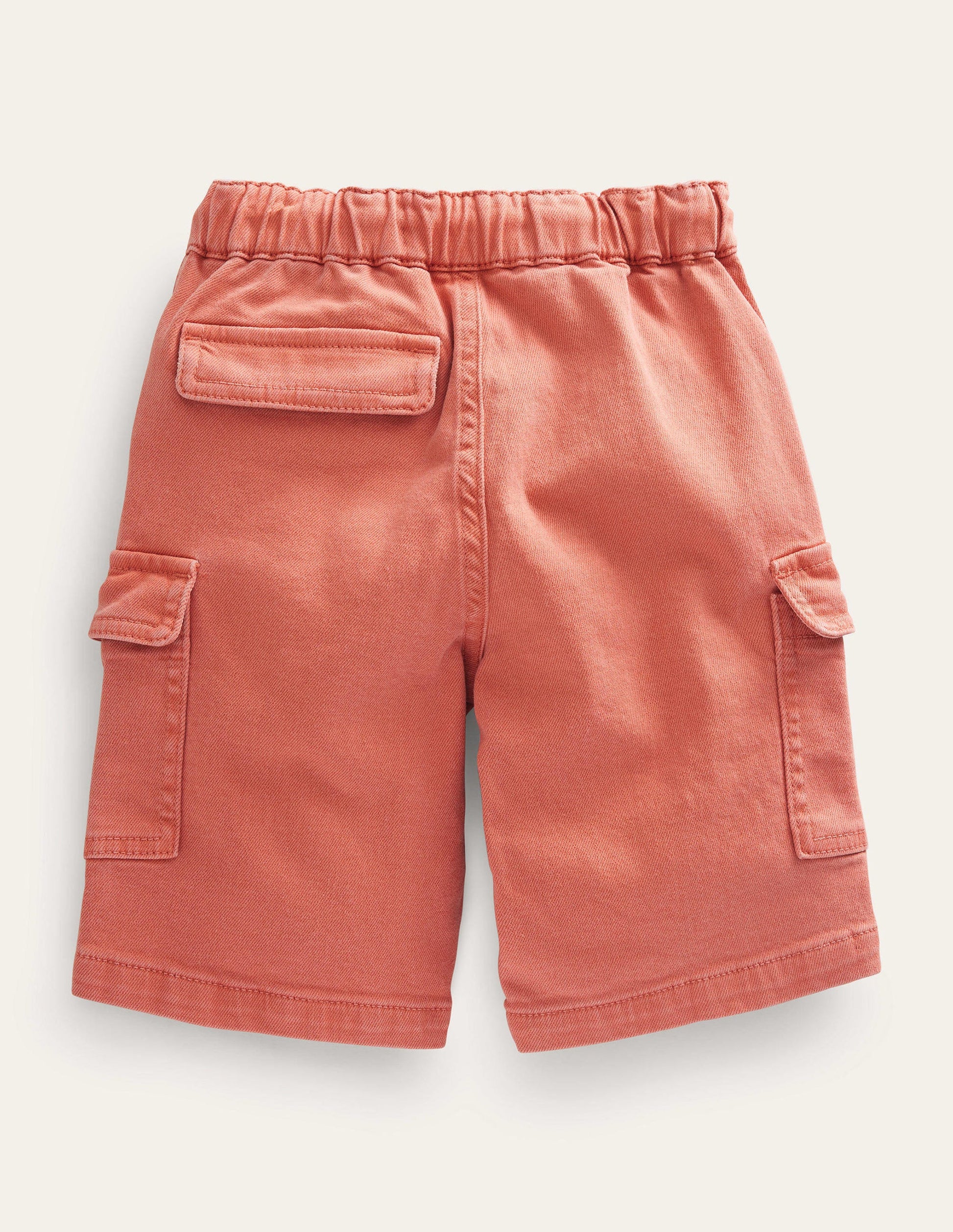 Garment Dye Cargo Shorts-Washed Jam Red-2