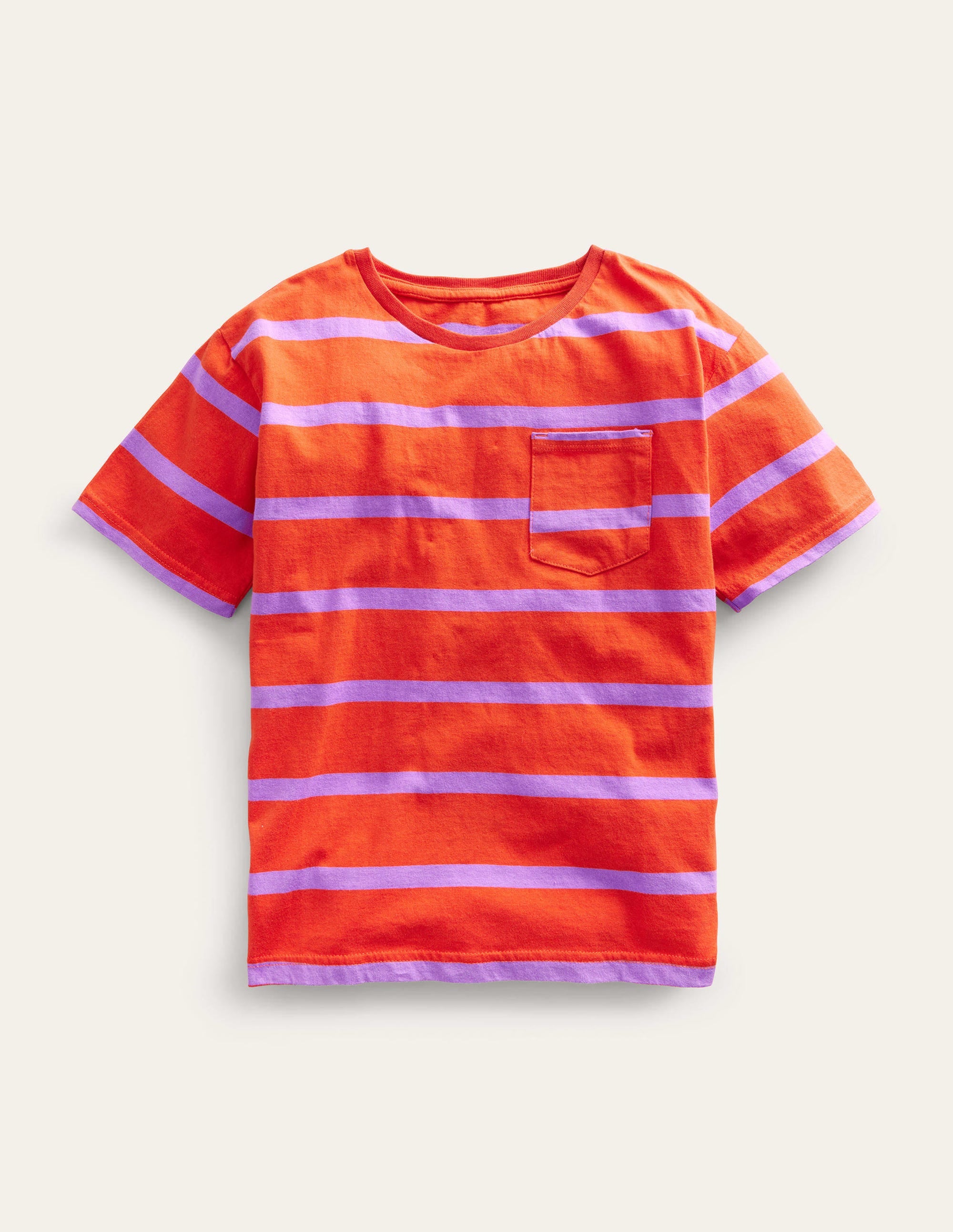 Lässiges T-Shirt-Mandarinenorange/Lila - Image 1