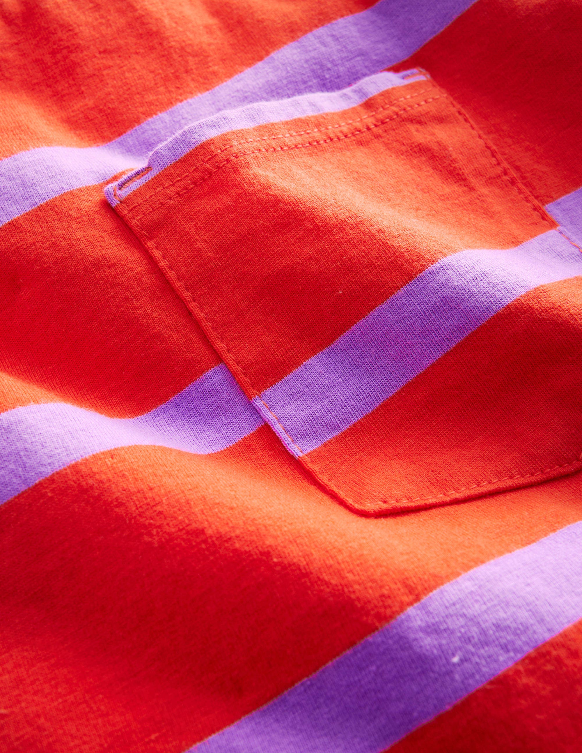 Lässiges T-Shirt-Mandarinenorange/Lila - Image 3