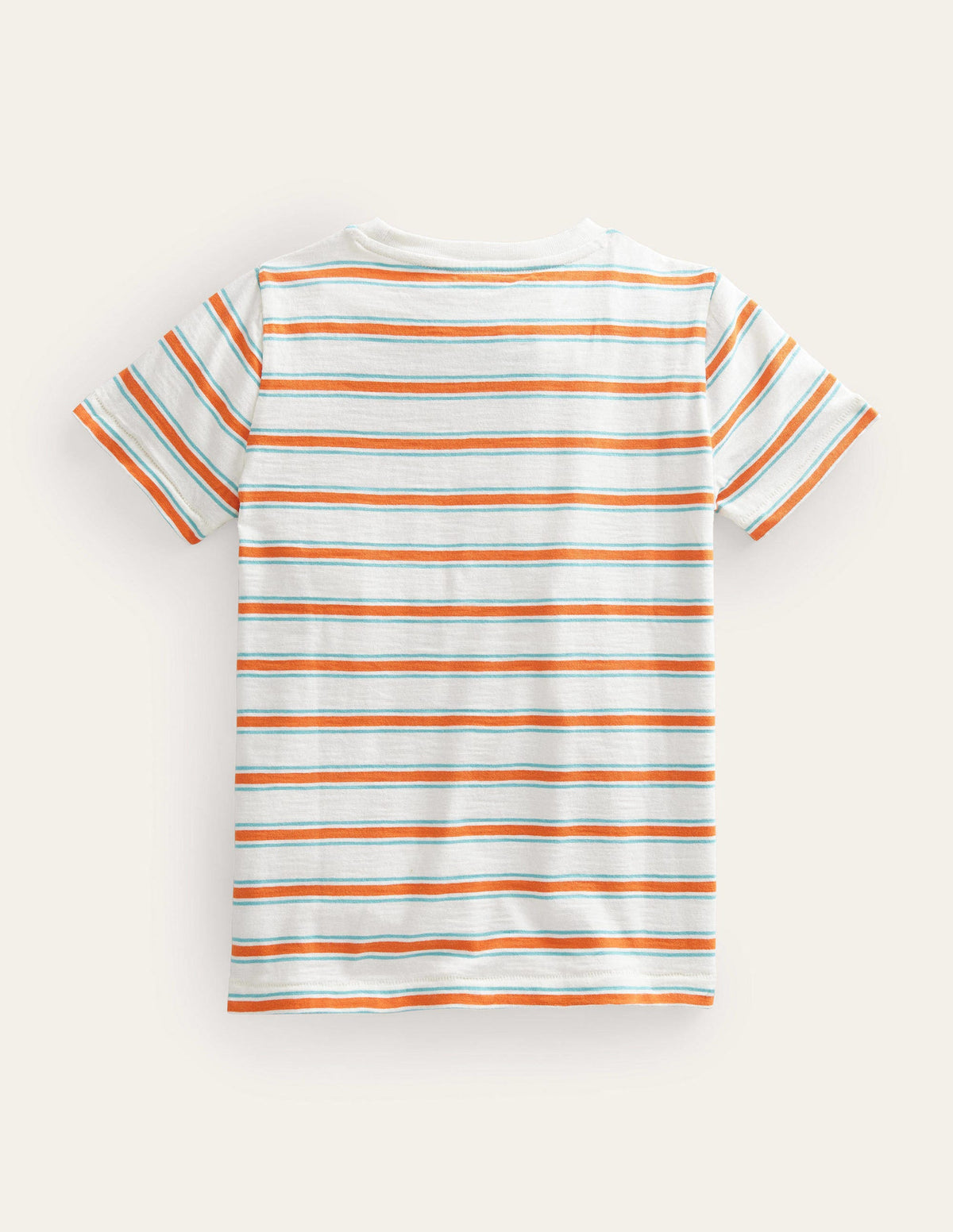 Vorgewaschenes Flammgarn-T-Shirt mit Stückfärbung-Dunkelblau - Image 2