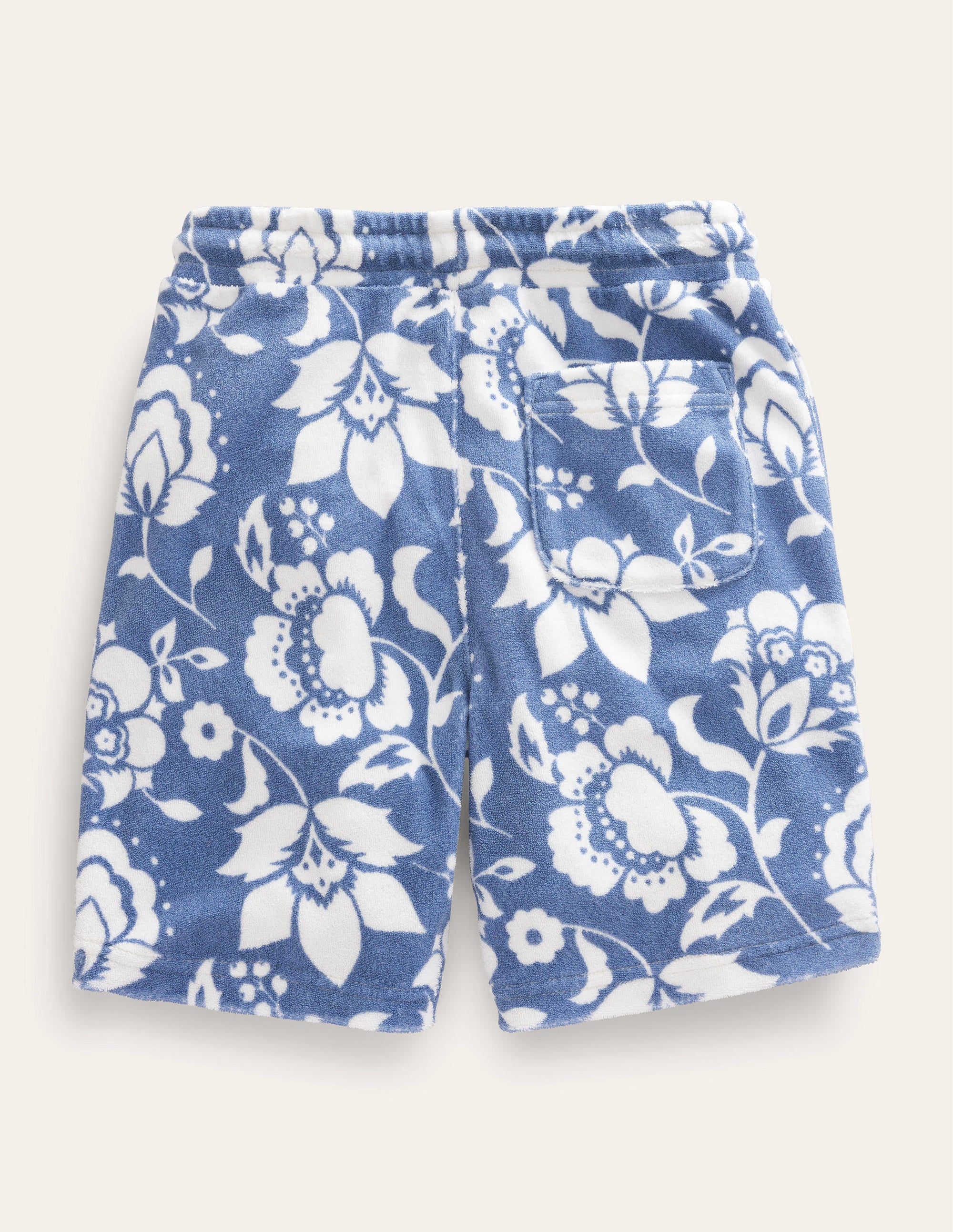 Short de survêtement en éponge-Motif floral bleu - Image 2