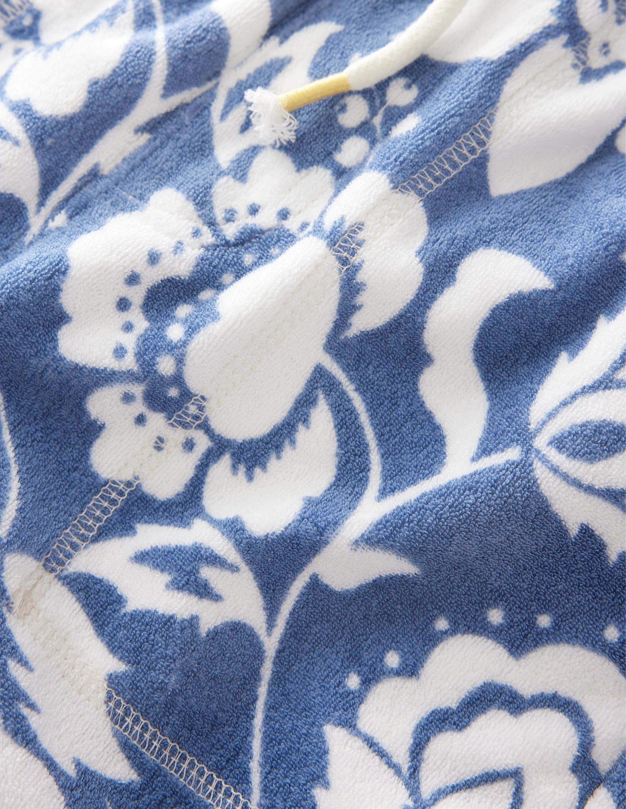Short de survêtement en éponge-Motif floral bleu - Image 3
