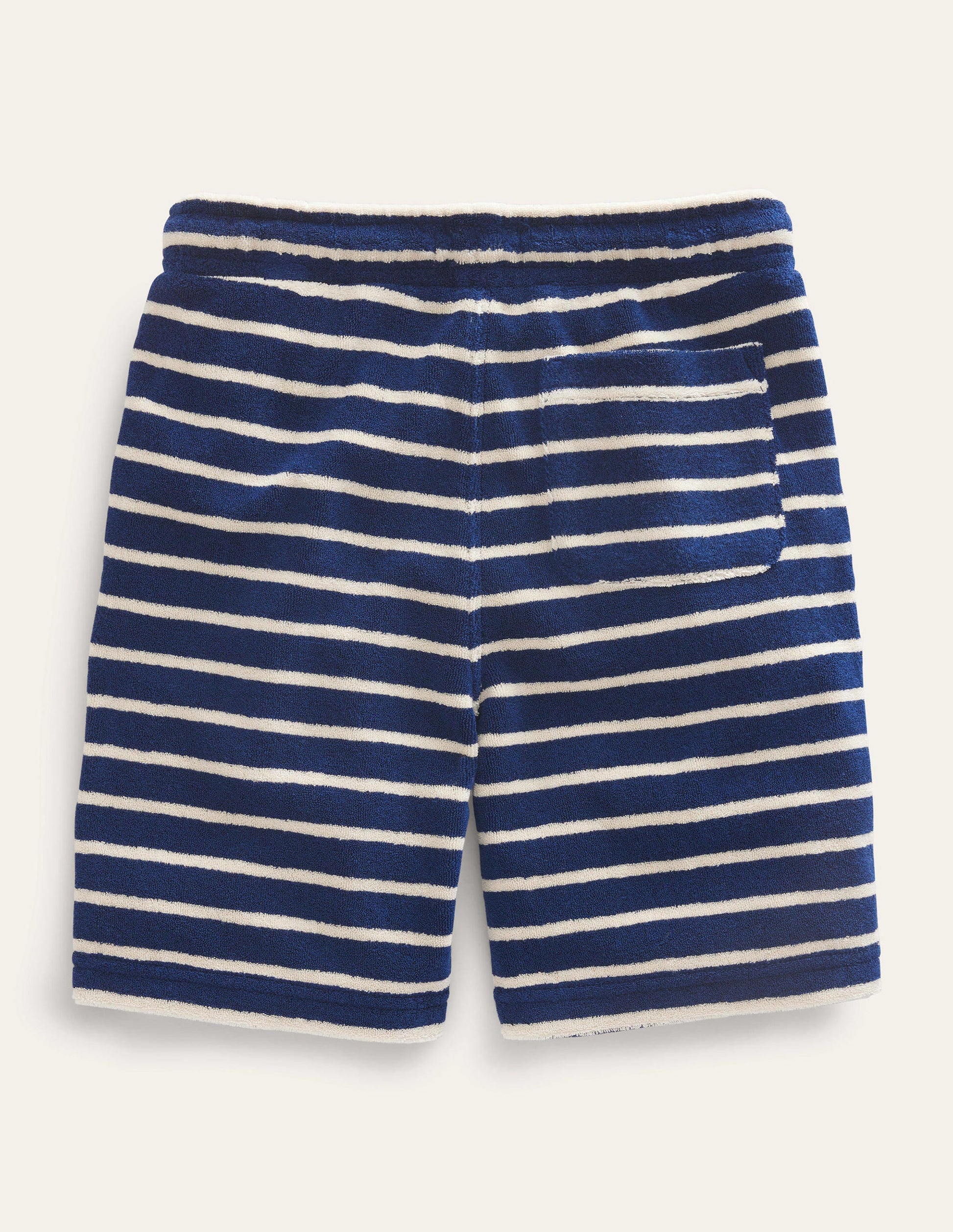 Frottee-Sweatshorts-Marineblau/Weiß-2