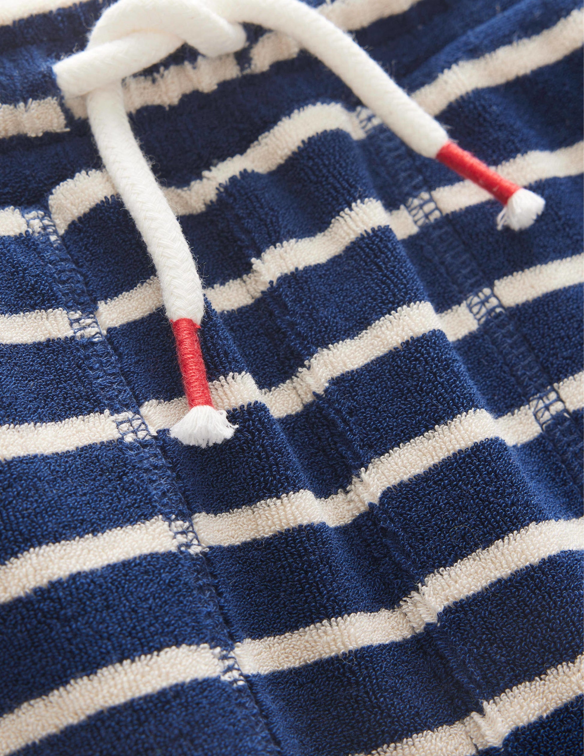 Frottee-Sweatshorts-Marineblau/Weiß-3