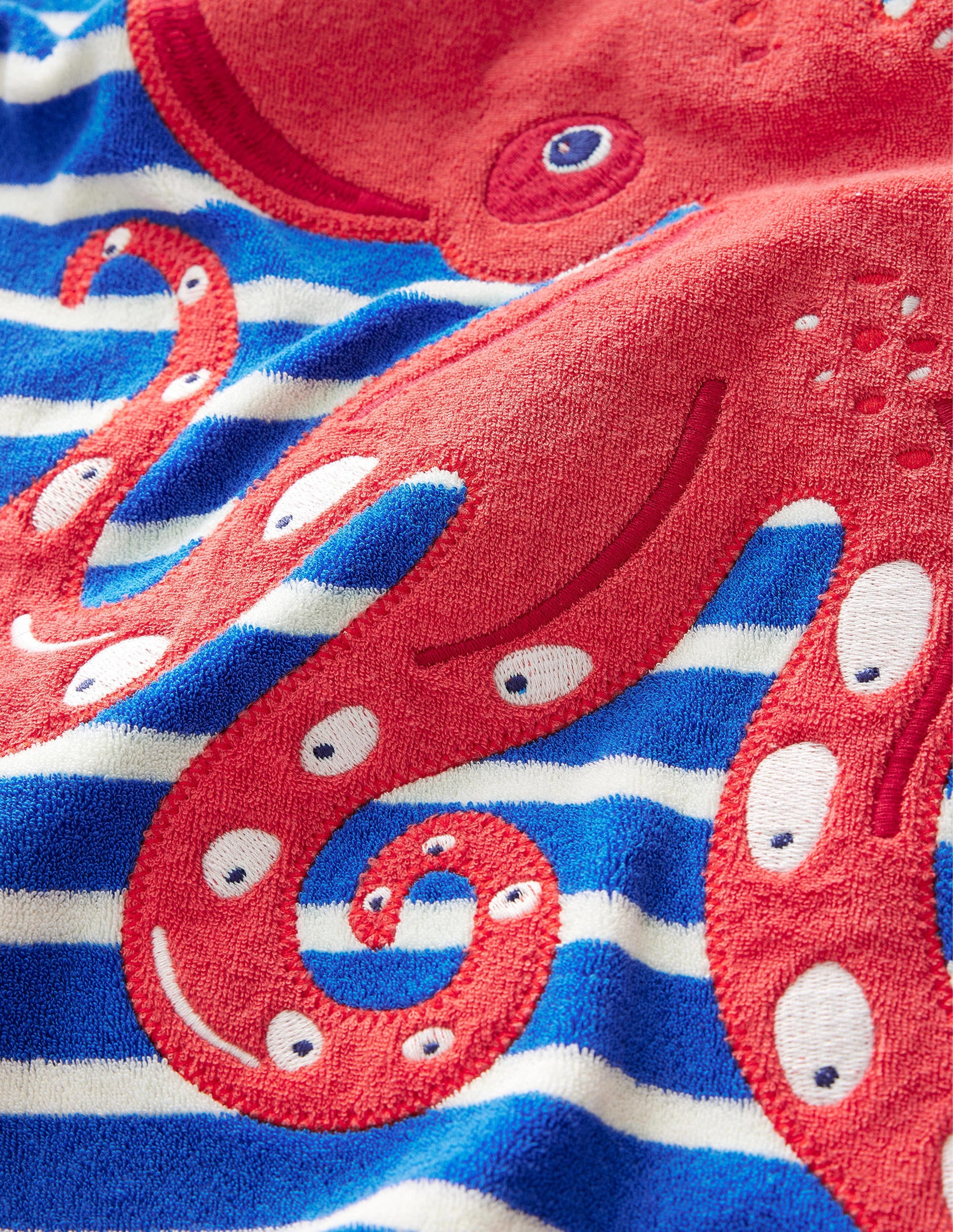 Poncho en éponge à appliqué-Pieuvre bleu cabanon/ivoire - Image 3