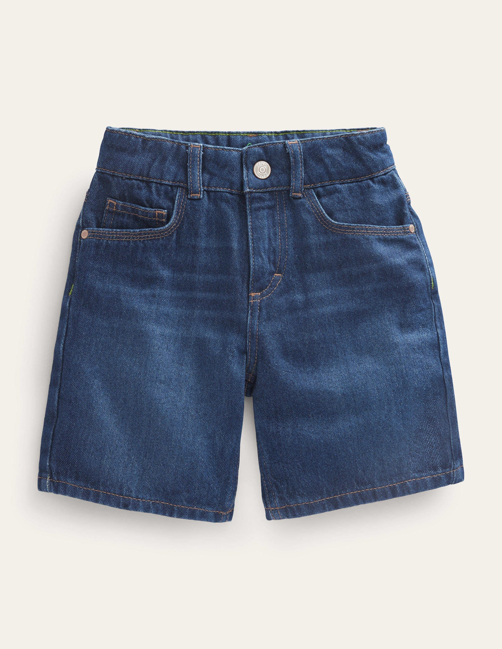 Lässige Jeansshorts-Dunkles Vintageblau-1
