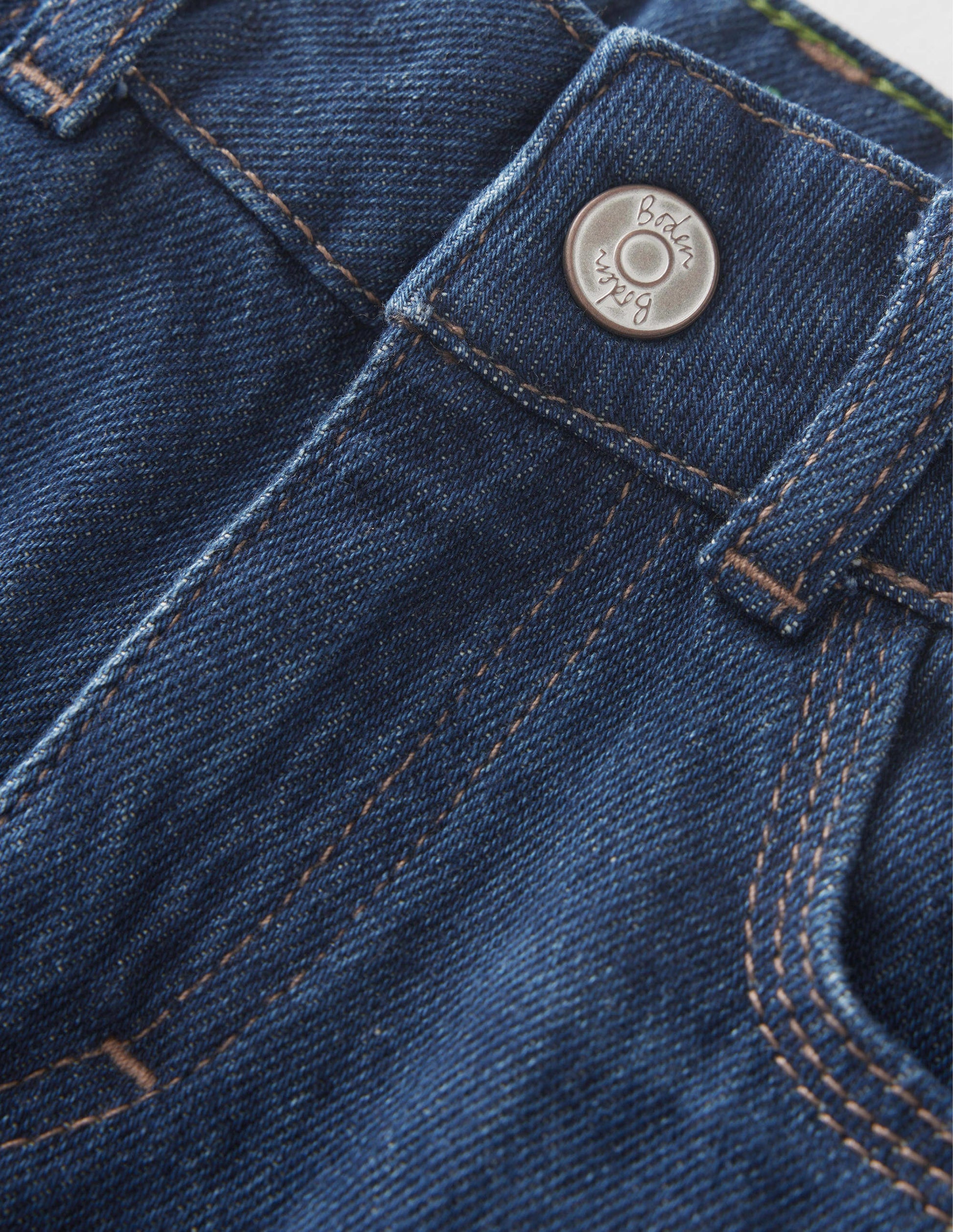 Lässige Jeansshorts-Dunkles Vintageblau-3