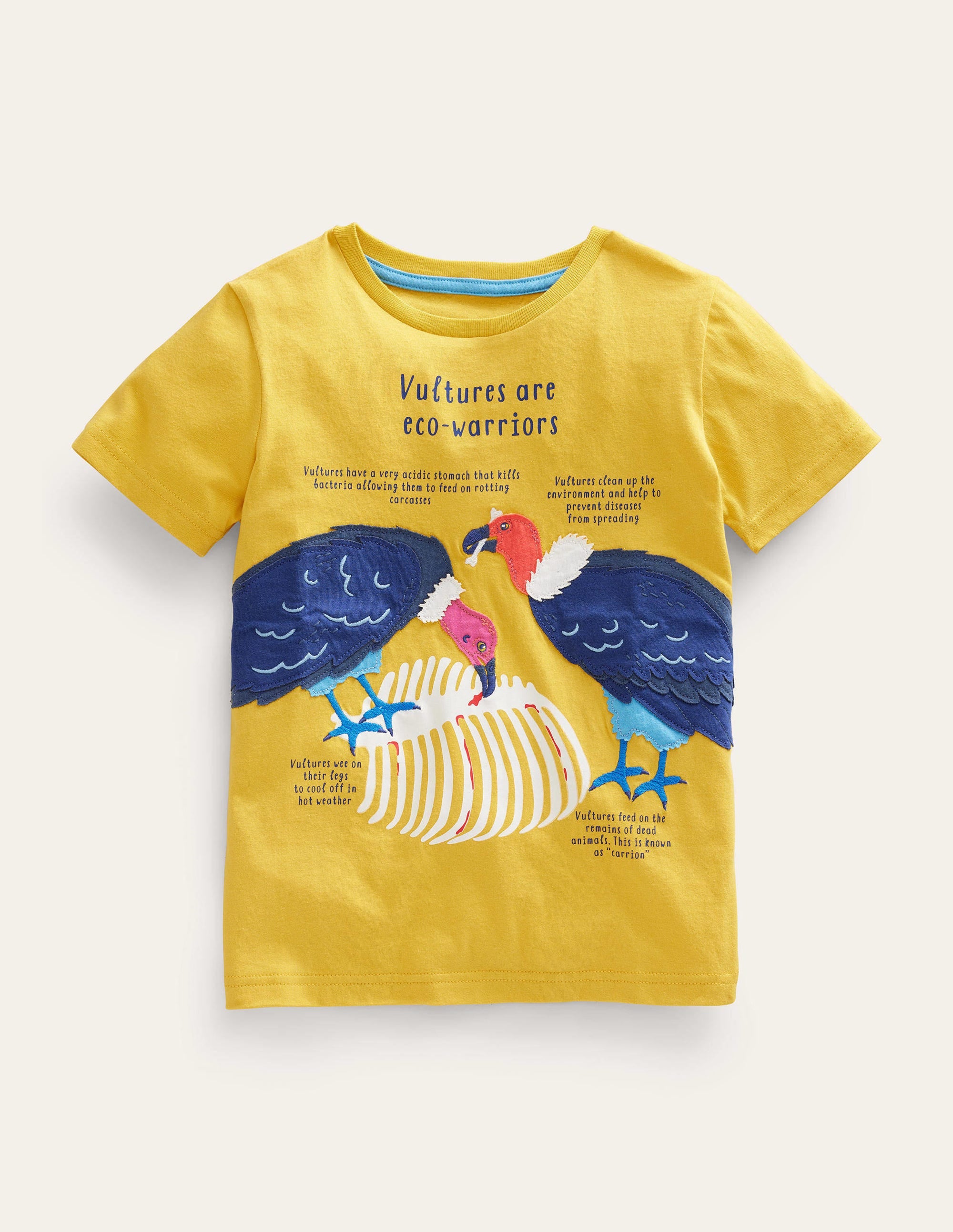 T-shirt à motif infos animalières-Vautours groseille à maquereau - Image 1